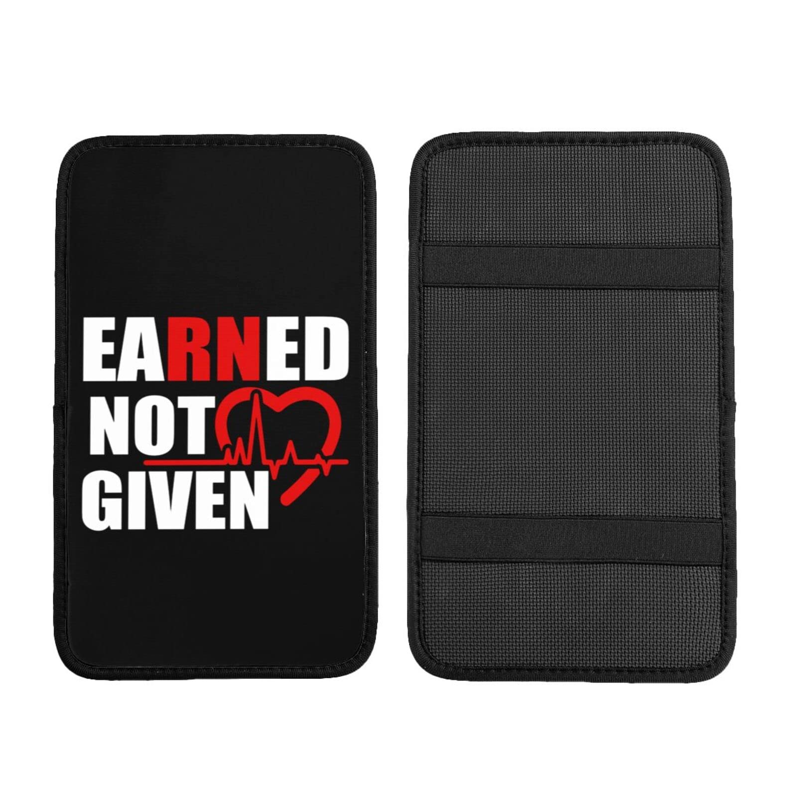 Nurse Earned Not Given Car Armrest Cover - Universal Fit 12.6 x 7.5 Inch Protective Seat Box Cover for Cars, SUVs & Trucks - Perfect for Healthcare Workers, Commuters & Road Trips