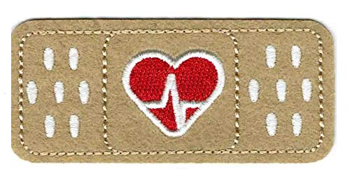 Healing Heartbeat Iron-On Patch - 2 Inch Embroidered Decorative Patch for Jackets, Bags & DIY Crafts - Perfect for Upcycling & Personalization