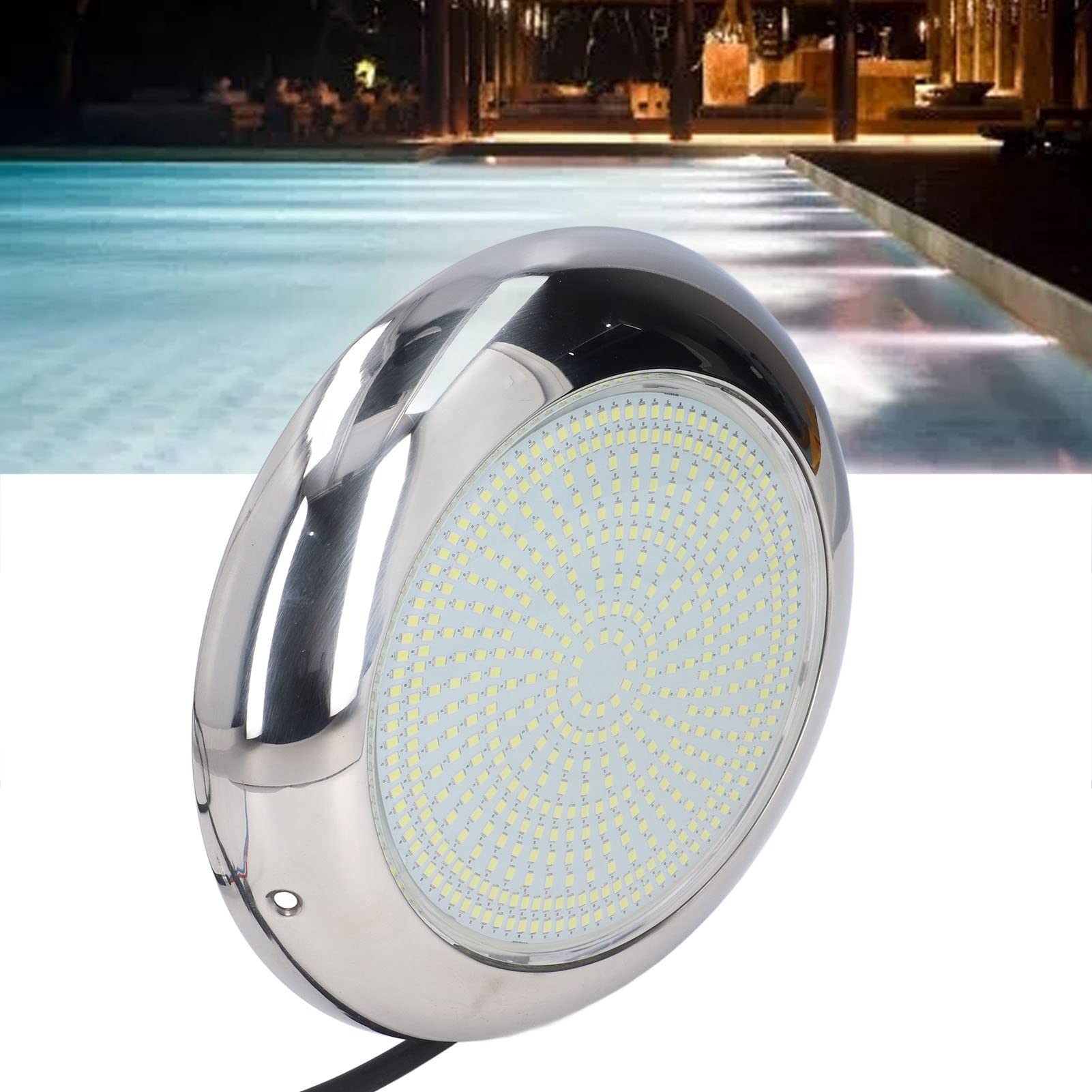 LED Pond Lights, LED Underwater Lights Stainless Steel IP68 Waterproof with 468 Light Chips - Perfect for Swimming Pools, Fountains, and Garden Ponds