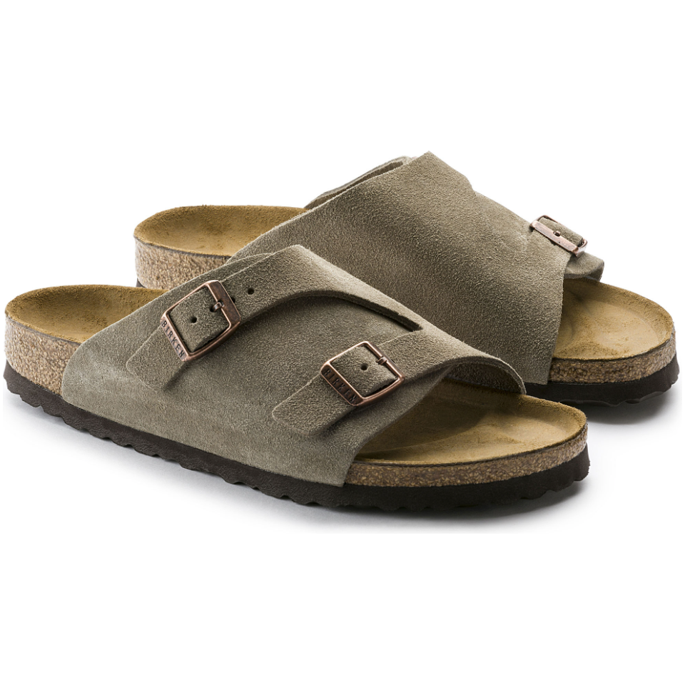 Birkenstock Zürich Suede Leather Sandals for Women - Comfortable Taupe Brown Casual Shoes | Perfect for Summer, Beach, and Everyday Wear