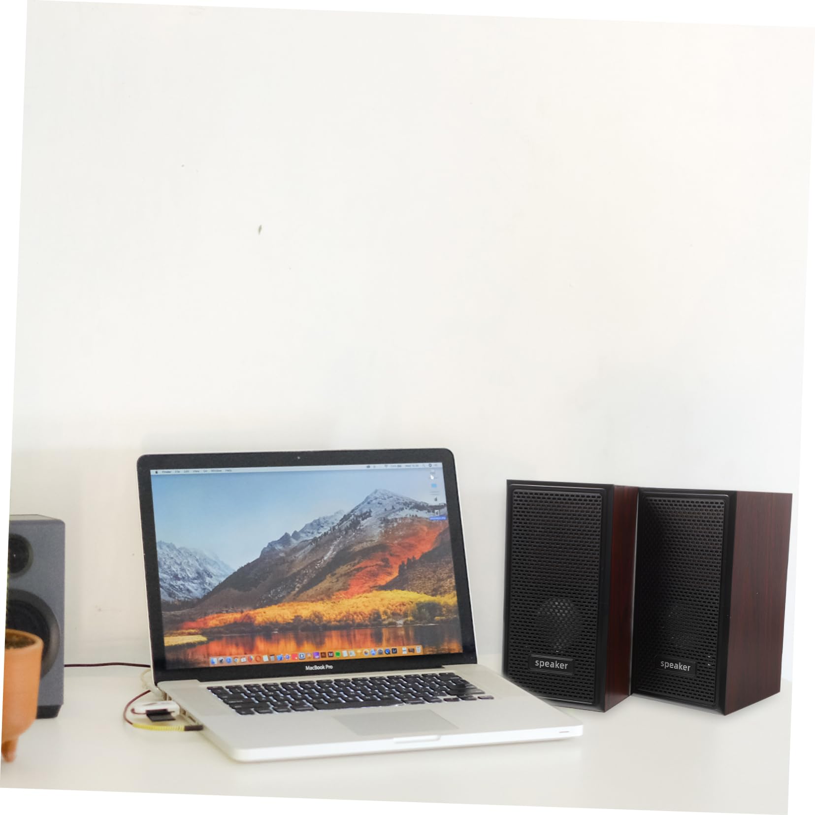 Veemoon Wooden PC Speakers for Desktop & Laptop - Compact 2-Piece Set for Enhanced Sound Quality | Perfect for Home Office, Gaming, and Multimedia Use