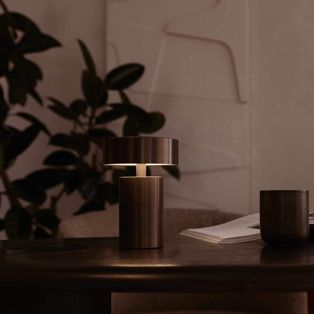 Modern LED Column Table Lamp - Adjustable Brightness, USB Charging Port, Touch Control for Bedroom, Living Room, Office & Study Desk Lighting