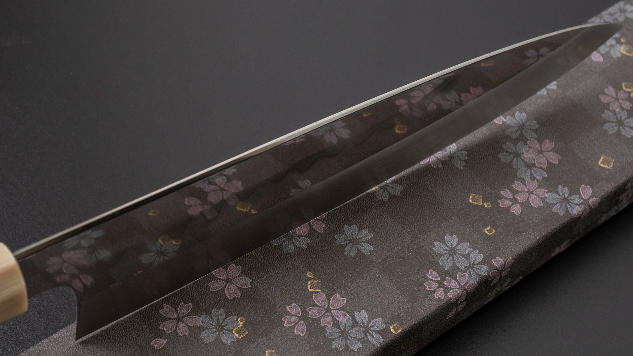 Hitohira Togashi Kambei White #1 Mizu Honyaki Gyuto 240mm Japanese Chef Knife with Taihei Ebony Handle - Limited Edition with Saya #001 - Perfect for Professional Chefs & Sushi Masters