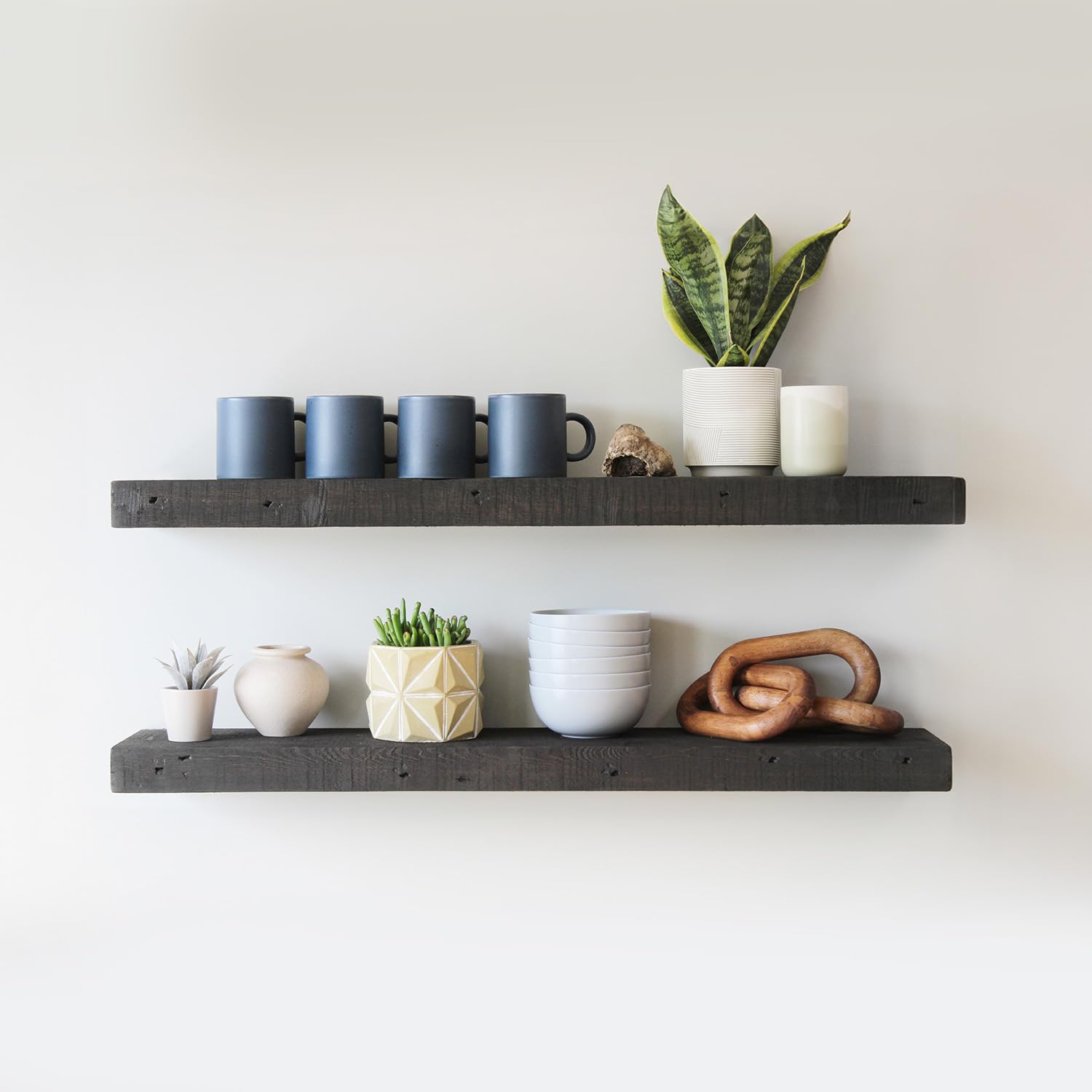 Reclaimed Barnwood Floating Shelves Set of 2 - 48