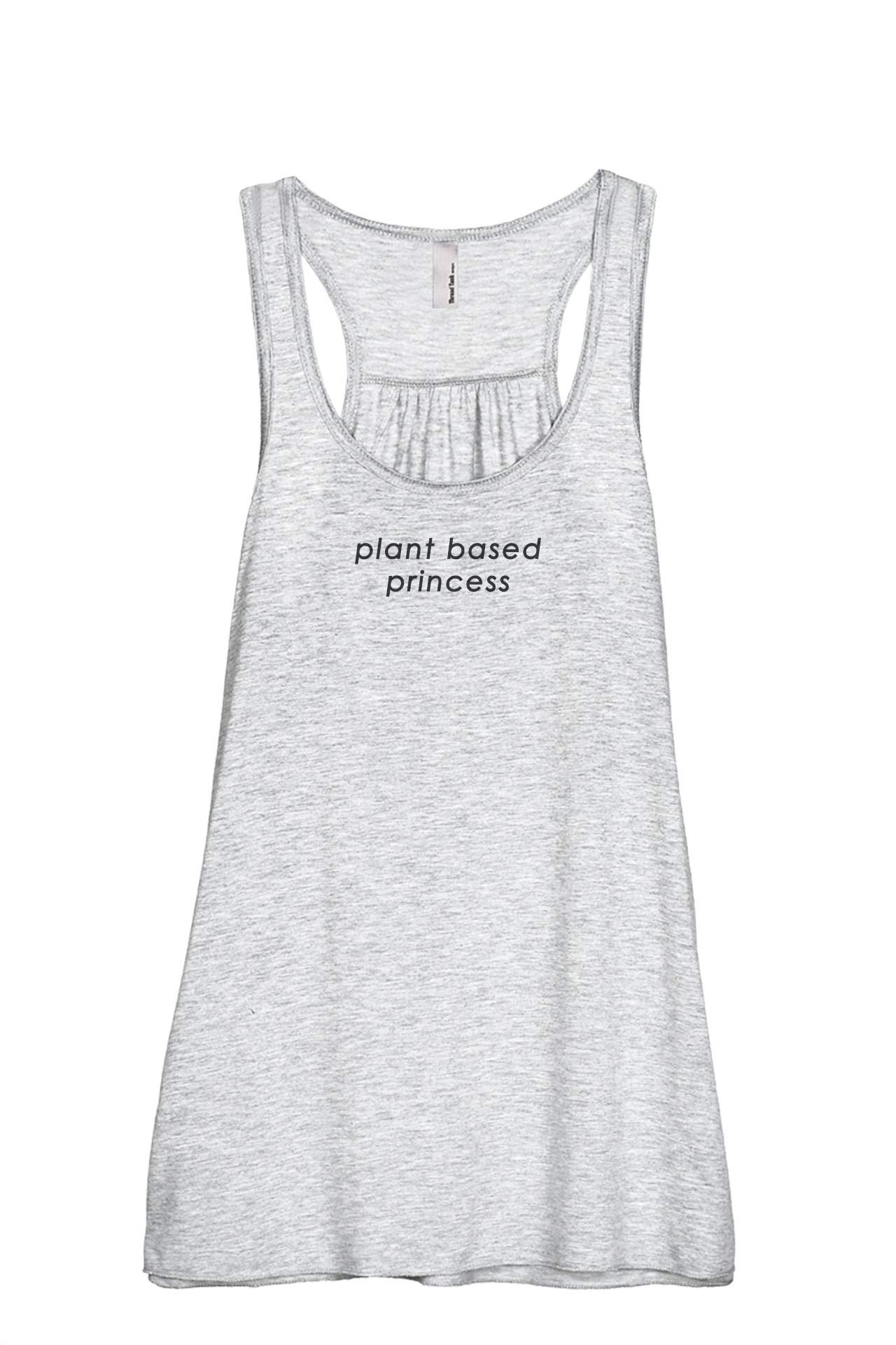 Plant Based Princess Women's Fashion Sleeveless Flowy Racerback Tank Top - Eco-Friendly Summer Workout & Yoga Top for Women