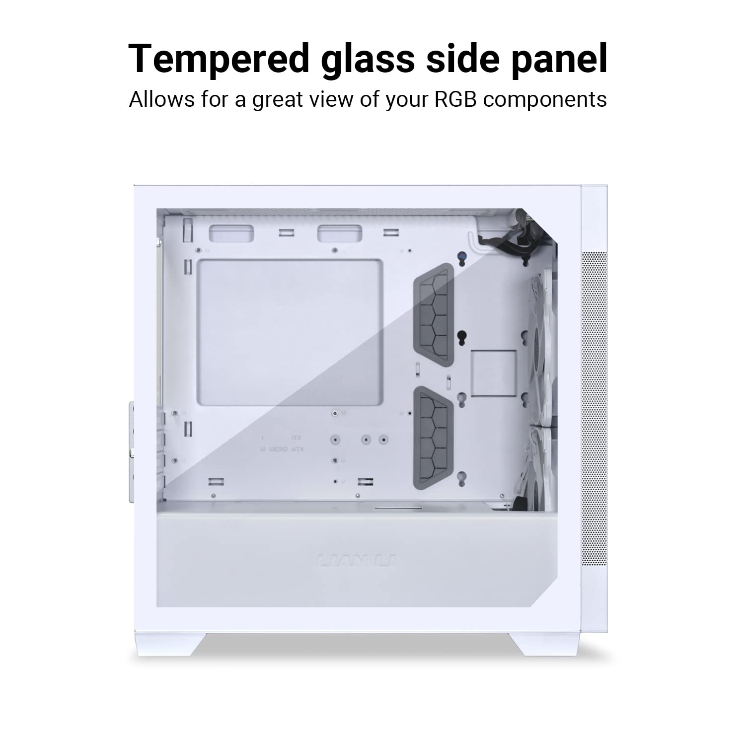 LIAN LI LANCOOL 205M MESH Snow White Micro ATX PC Case - High Airflow RGB Gaming Computer Case with Mesh Front Panel & 2x140mm ARGB PWM Fans, Tempered Glass Mid-Tower Chassis | Perfect for Gaming Rigs, Streaming Setups & Home Office Workstations