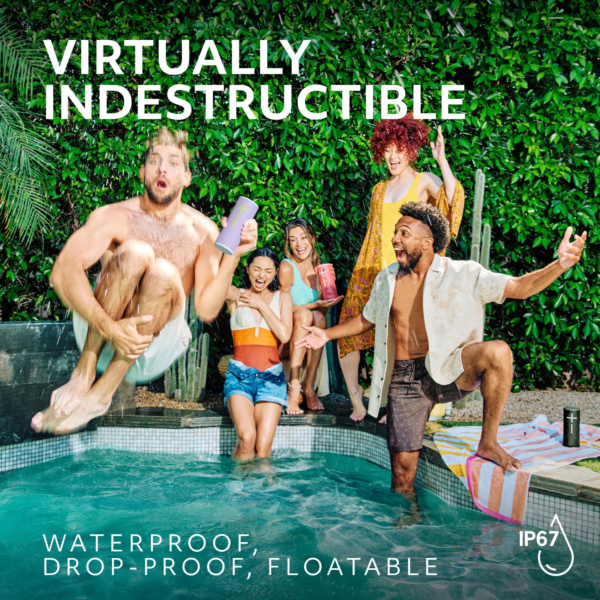Ultimate Ears Boom 4 Portable Waterproof Bluetooth Speaker - 360° Immersive Sound, 15-Hour Battery, 147ft Range - Perfect for Pool Parties, Beach Outings & Outdoor Adventures (Black)
