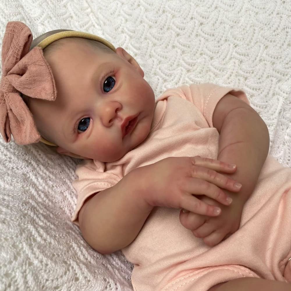 19 Inch Realistic Reborn Baby Doll - Ultra Lifelike Soft Silicone Newborn Toddler Doll for Girls | Perfect for Gift Giving, Collecting & Role Play Scenarios