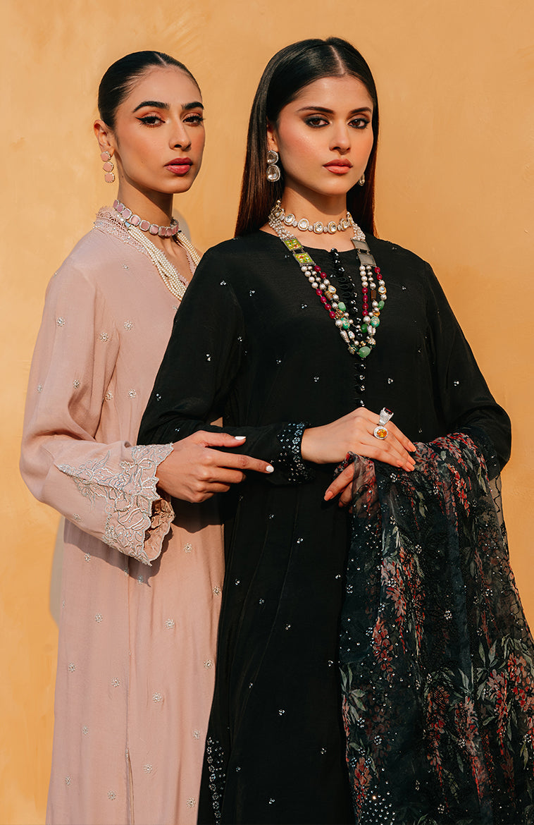 BLACK DAHLIA 2-Piece Set - Stylish Shirt & Dupatta for Women | Perfect for Festivals, Weddings & Special Occasions | Elegant Ethnic Outfit