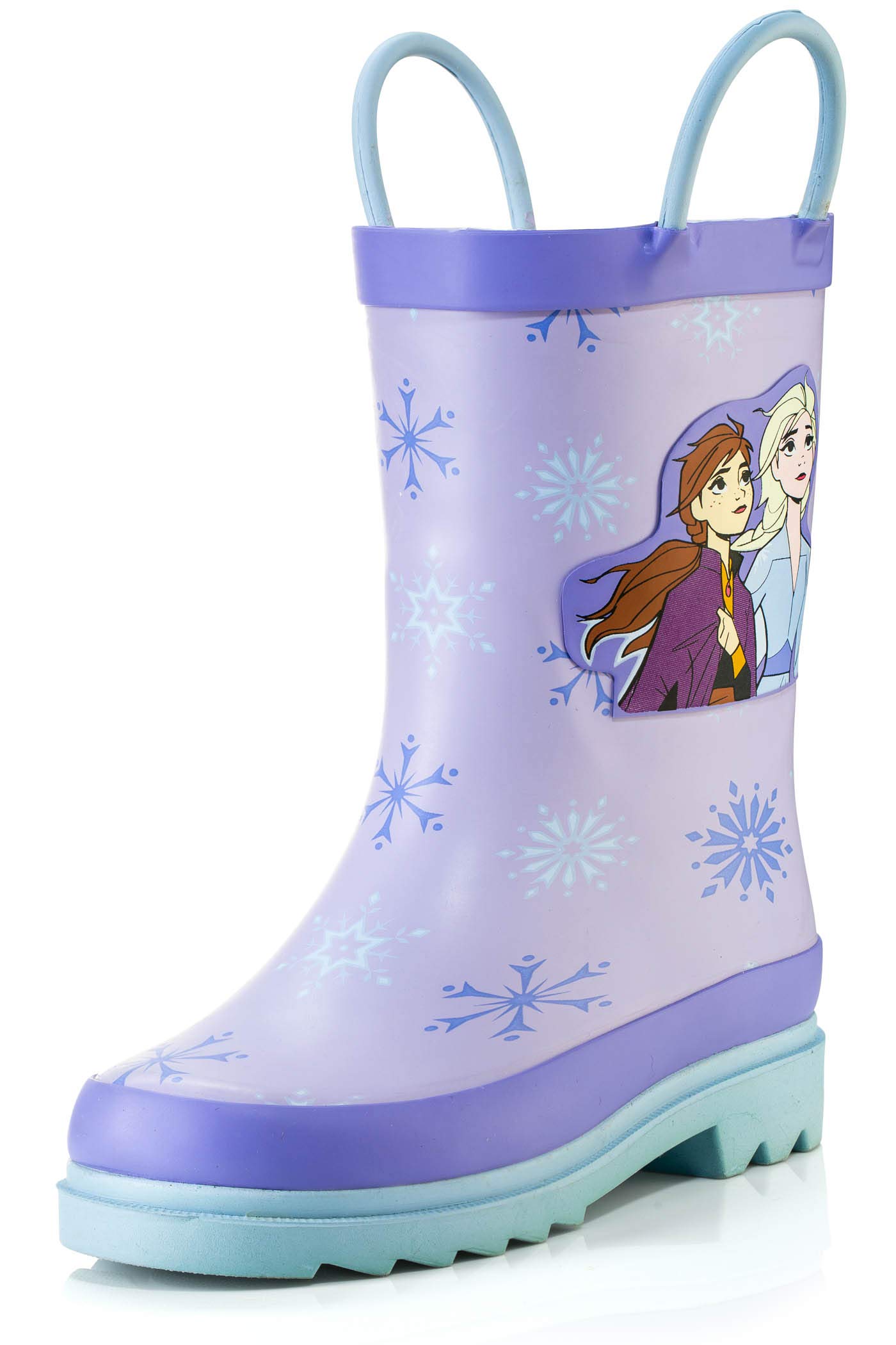 Disney Frozen Anna & Elsa Kids' Waterproof Rain Boots for Toddlers & Little Girls - Easy On/Off Rubber Boots for Playtime, Puddle Jumping & Outdoor Adventures
