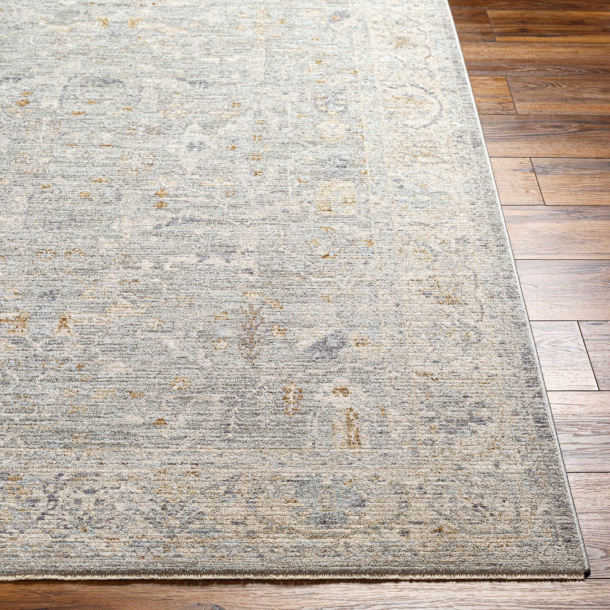 Premium Hauteloom MERV 13 Living Room & Bedroom Area Rug - Soft Gray & Brown Modern Design - 7'10