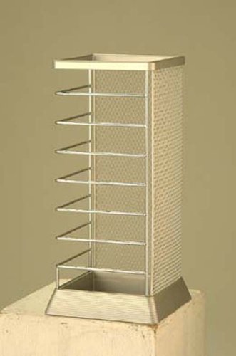 Yamazaki Home 5582 X-Change Adjustable Stand Holder for Umbrellas & Walking Canes - Silver | Space-Saving Organizer for Entryway, Hallway & Closet Storage