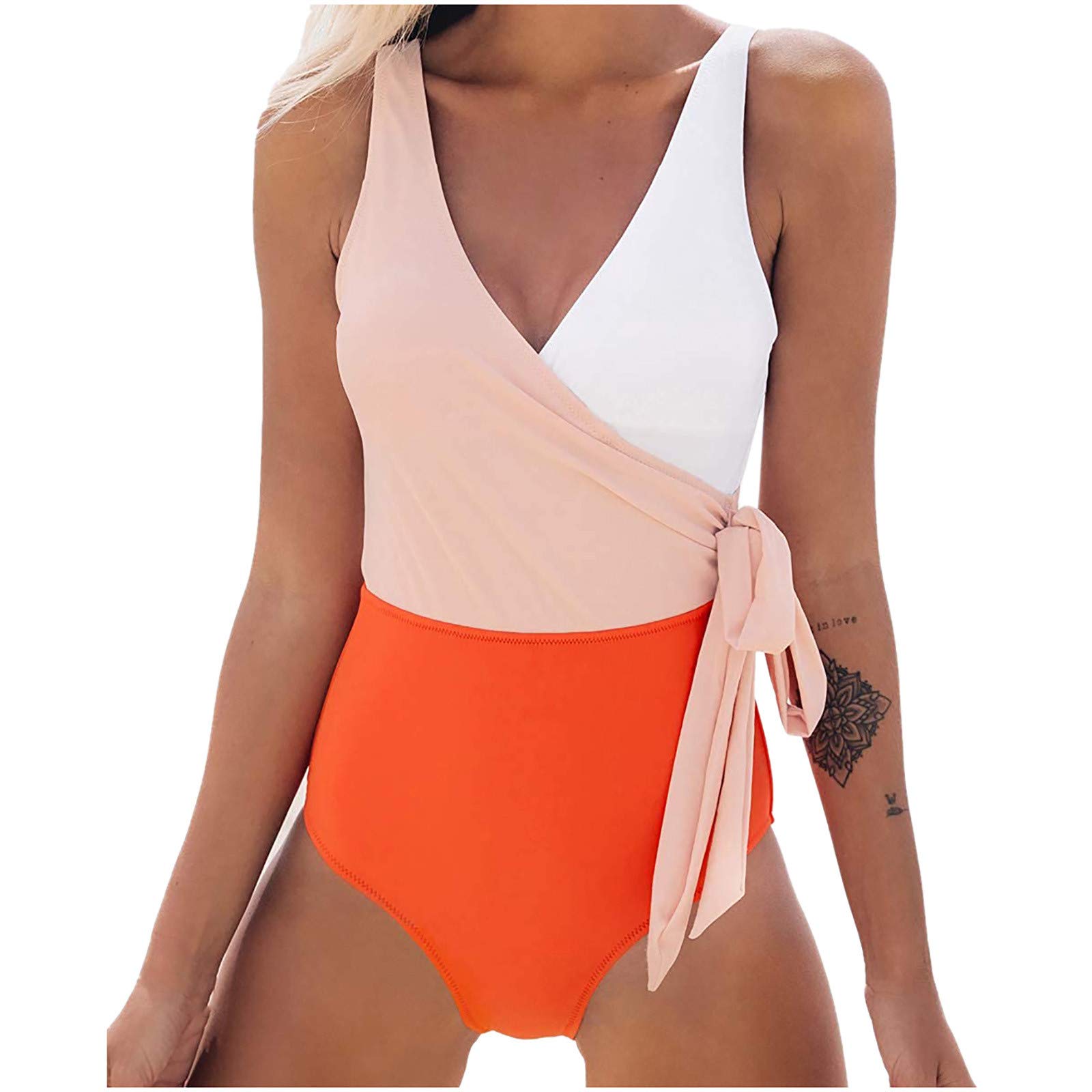 Push Up One Piece Swimsuit for Women - Sexy Basic Tankini Bathing Suit for Beach, Pool & Summer Vacation
