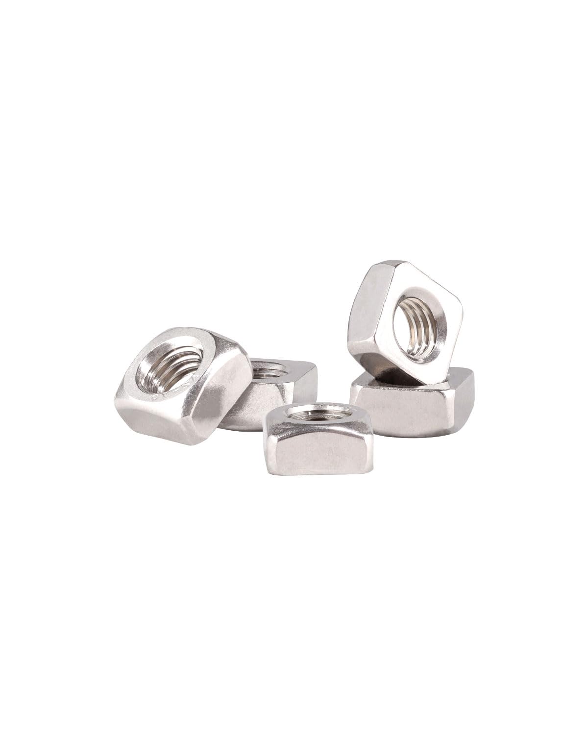 **M5 Square Nuts - 304 Stainless Steel Square Nuts for Home Repairs & Engineering Projects - Durable Fasteners (Pack of 50) - Perfect for Furniture Assembly, Machinery, and DIY Fixes**