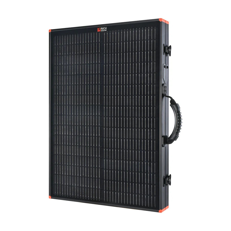 100W Portable Solar Panel Briefcase - High Efficiency 100 Watt Foldable Solar Charger for EcoFlow, Bluetti, Hysolis | Perfect for Camping, RV Trips & Emergency Power Backup