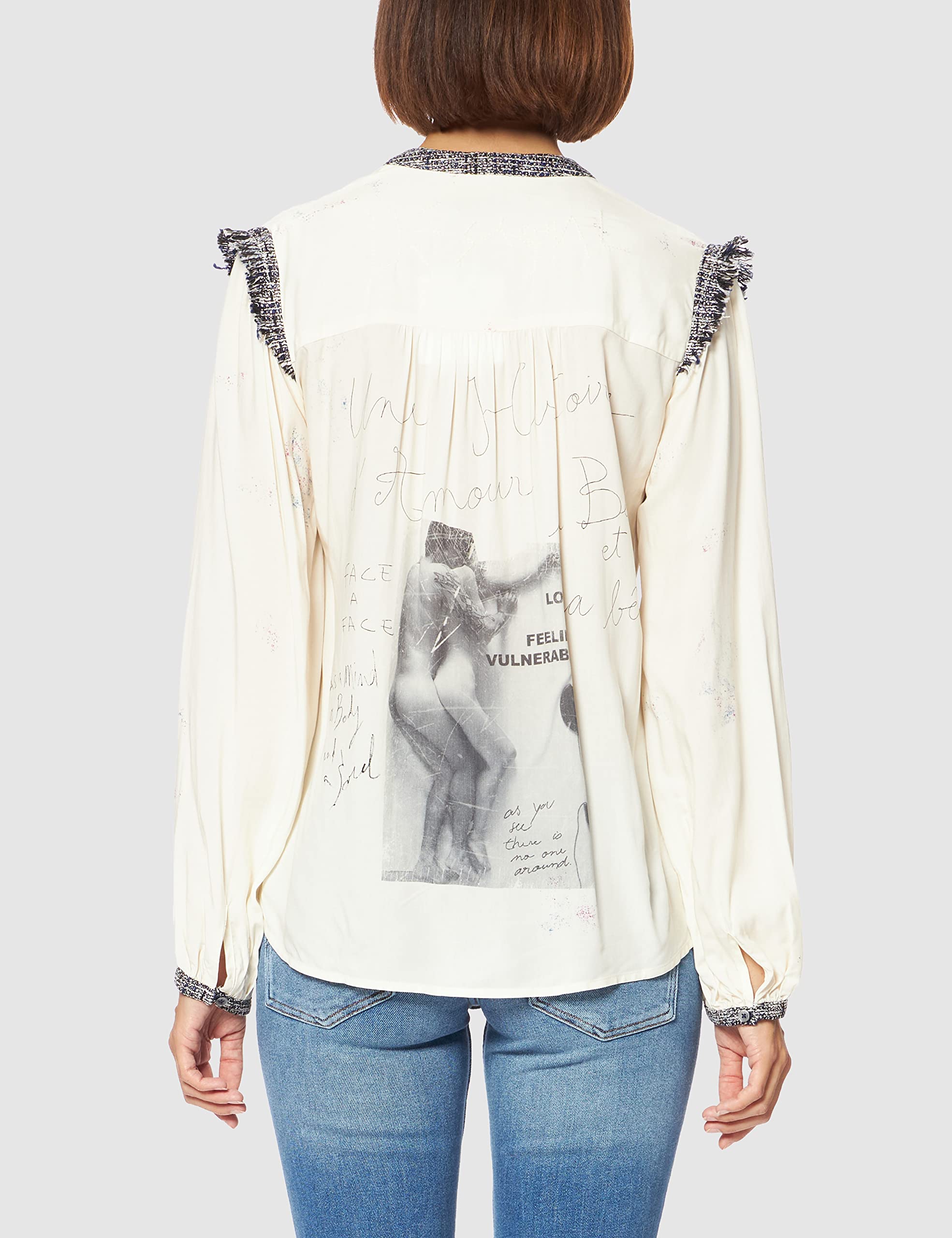 Desigual Women's Long Sleeve Woven Shirt - Stylish Casual Blouse for Work, Office & Everyday Wear