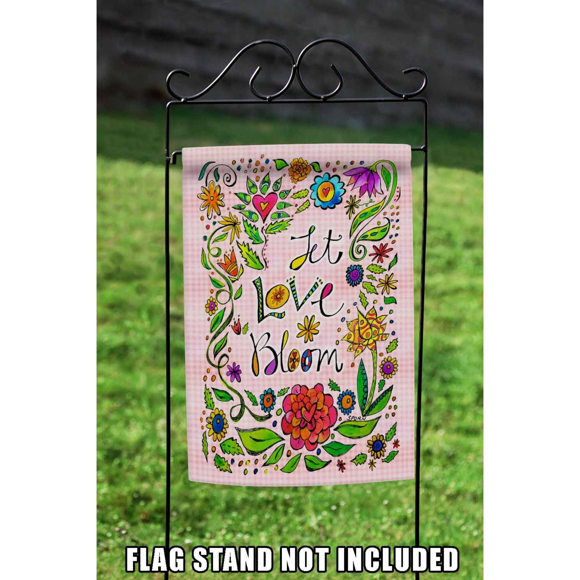 Toland Home Garden 12x18 Inch Double Sided Let Love Bloom Flower Flag - Vibrant Outdoor Yard Decoration for House, Garden & Patio - Perfect for Spring, Summer & Special Occasions