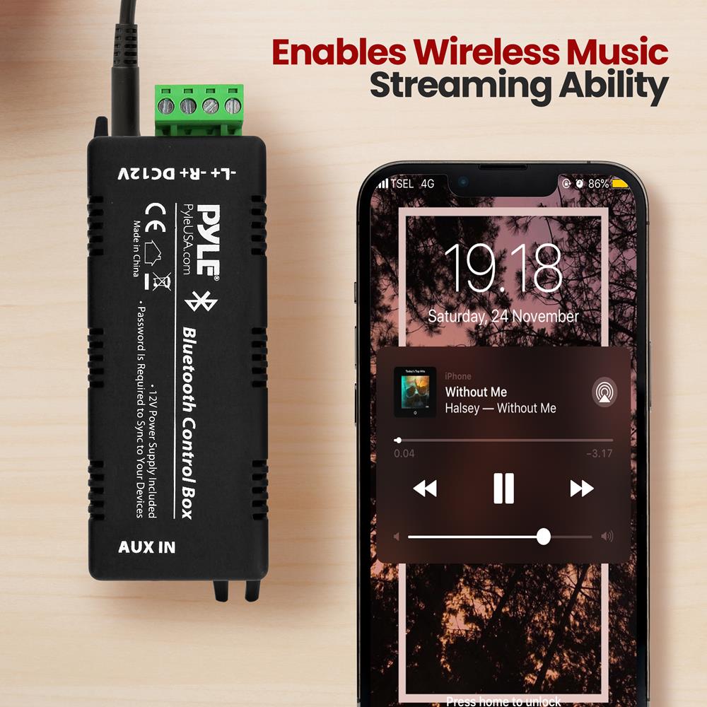 2-Channel Bluetooth Speaker Control Receiver - Wireless Audio Streaming for Home, Office & Outdoor Use
