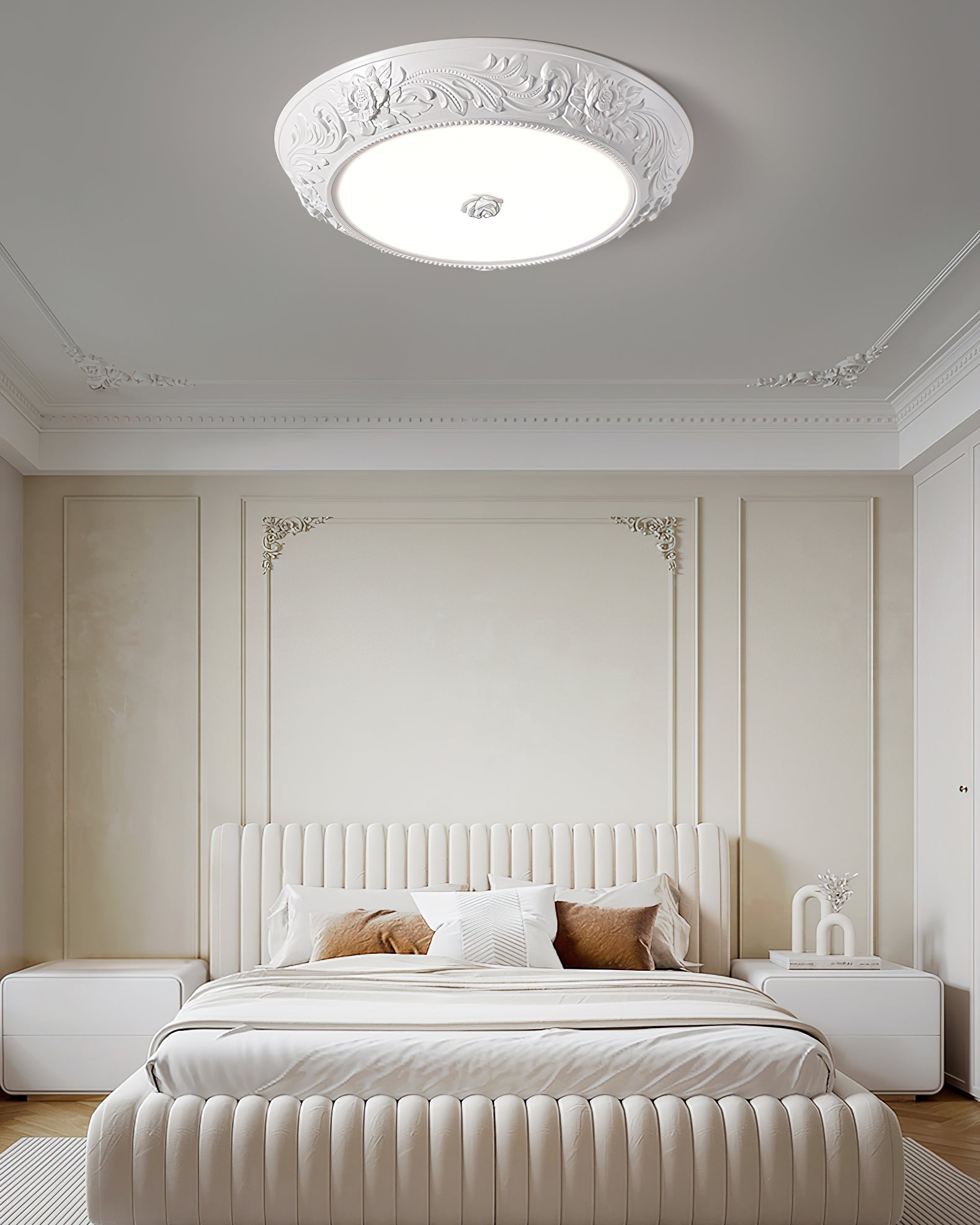 Modern Embossed Resin Ceiling Light Fixture - Elegant Home & Office Lighting for Living Room, Bedroom, Dining Area | Energy Efficient & Stylish Design