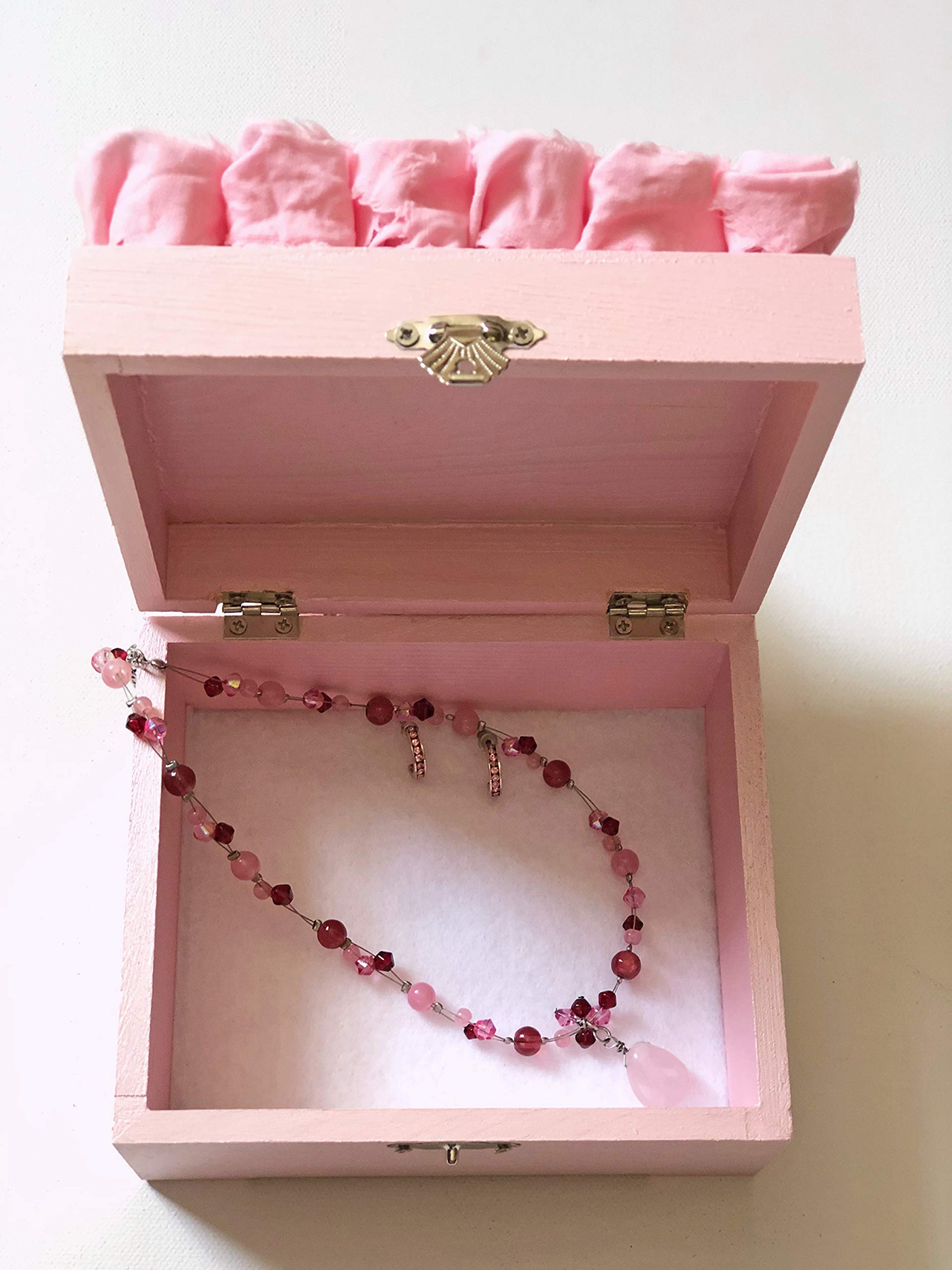 Elegant Pink Rose Jewelry Box for Women - Perfect for Gift, Wedding, Birthday & Valentine's Day - Jewelry Storage Organizer with Velvet Lining