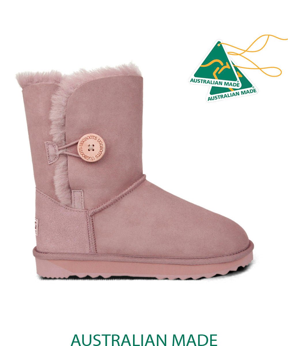 Women's UGG Premium Short Button Boots - Warm Winter Snow Boots for Women | Cozy & Stylish Ankle Boots for Cold Weather, Outdoor Activities & Casual Wear
