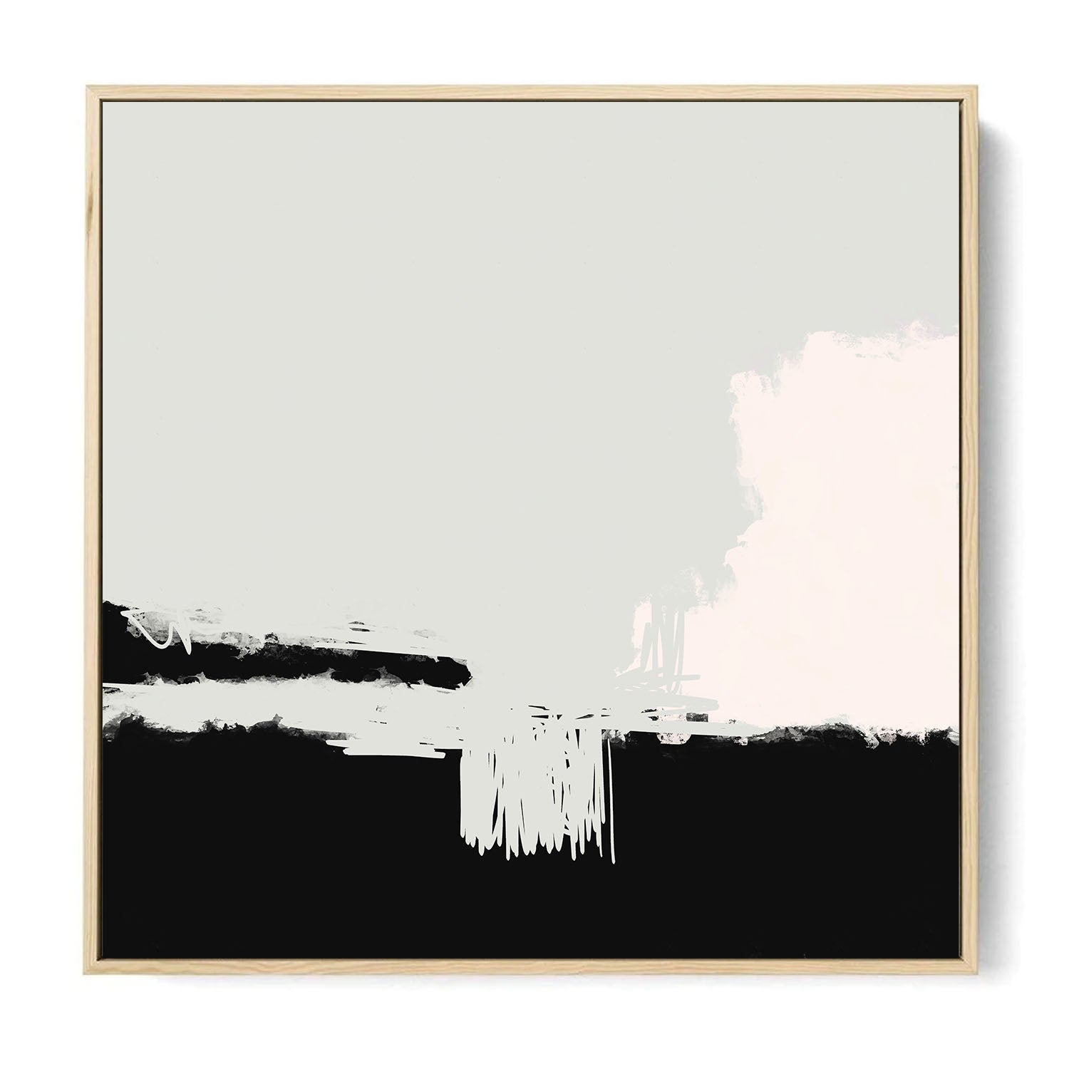 Silver Sands Framed Canvas Wall Art - Beach Landscape Painting for Living Room, Bedroom & Office Decor | Coastal Home Decor