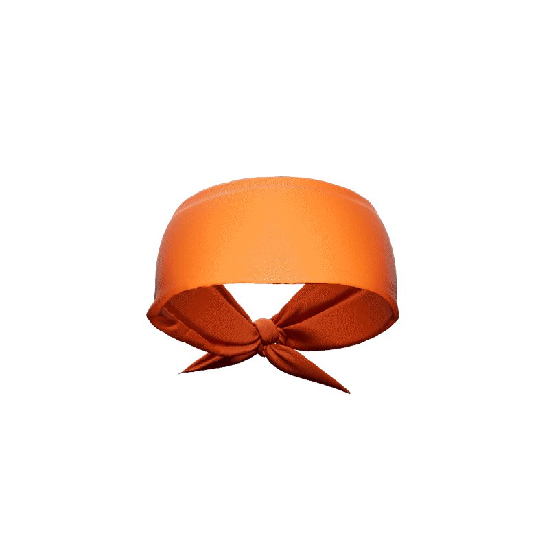 Orange Hair Tie Headband for Women - Soft Stretchy Elastic Head Wrap for Workouts, Yoga, and Everyday Use