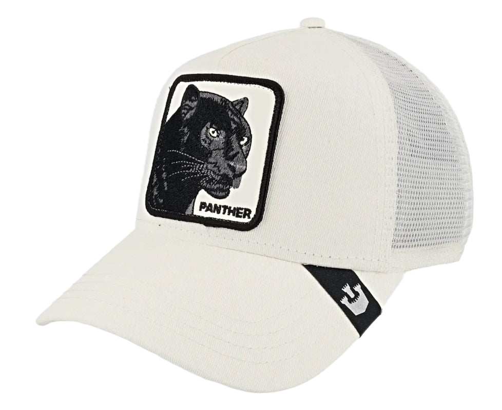 Goorin Bros 'The Panther' White Trucker Baseball Cap for Men - Stylish Adjustable Snapback Hat for Casual Wear, Outdoor Activities & Street Fashion