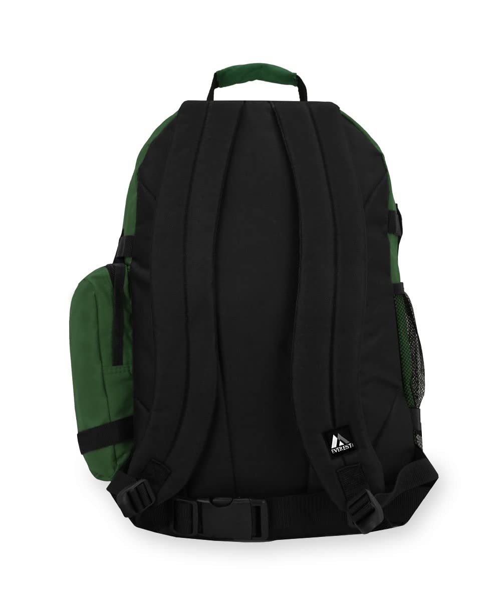 Everest Oversize Deluxe Travel Backpack - 50L Large Hiking Backpack with USB Charging Port, Water Resistant & Durable for Men Women - Perfect for Camping, Hiking, Business Trips & Air Travel (Dark Green)