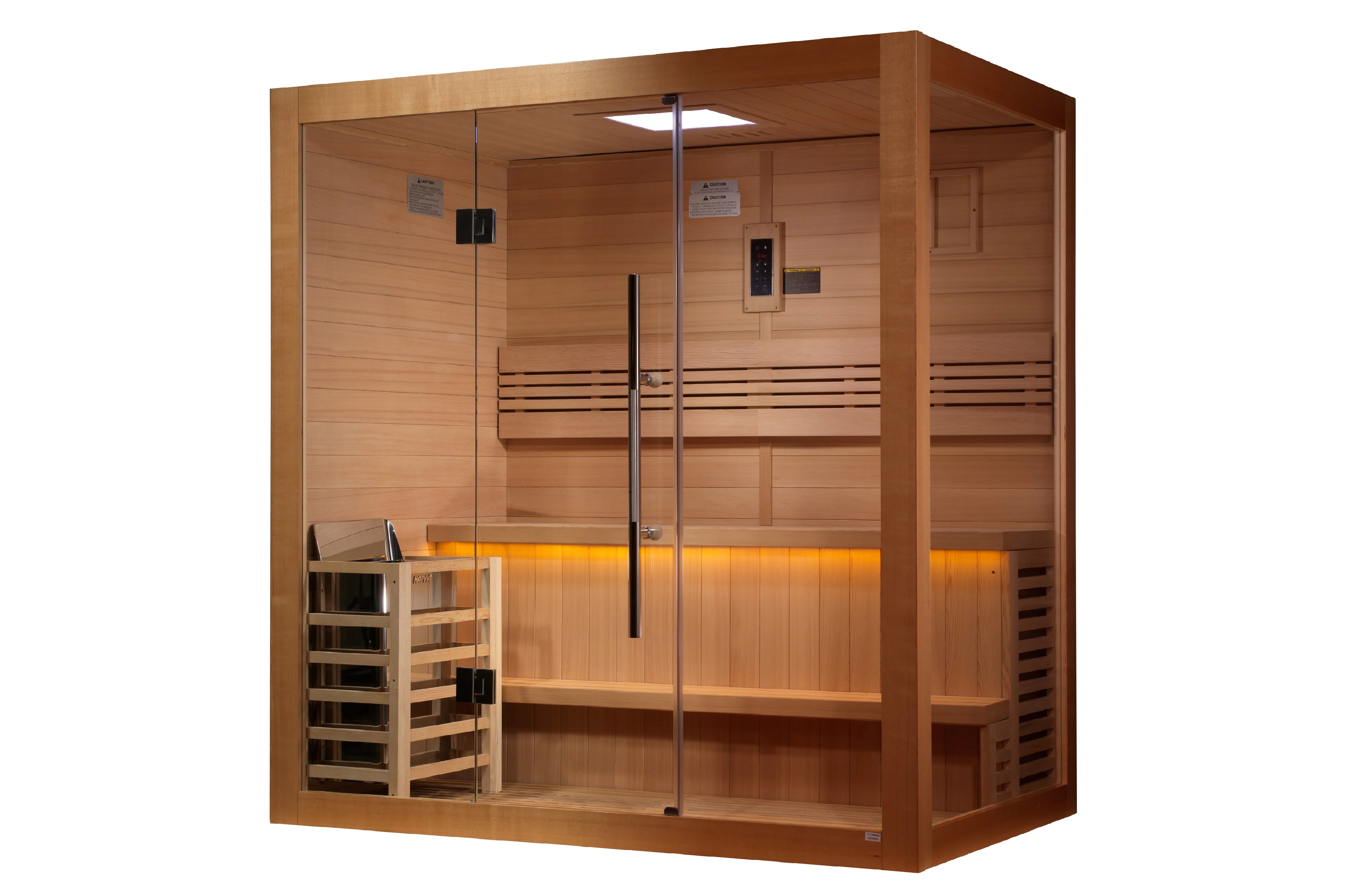 Golden Designs Forssa Edition 3-4 Person Traditional Sauna for Indoor & Outdoor Use - Perfect for Home Relaxation, Spa Therapy and Backyard Wellness Retreats