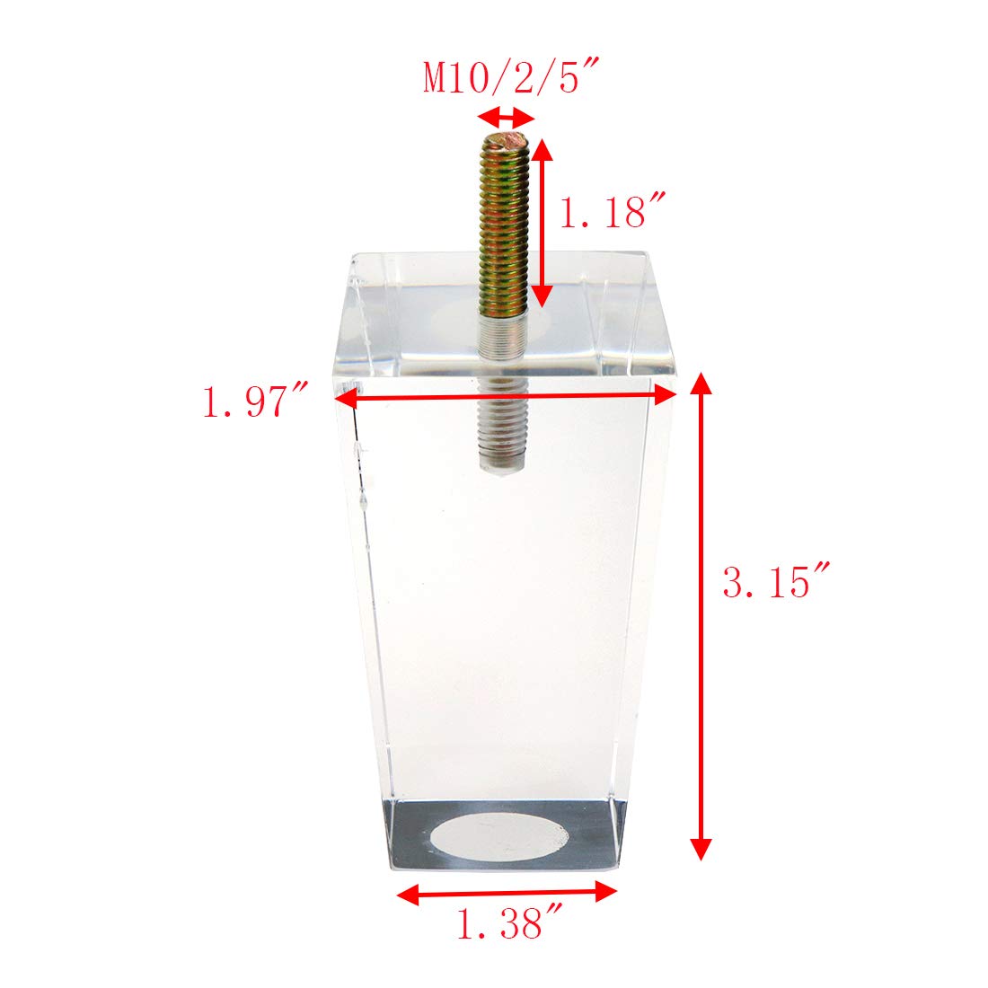 Clear Acrylic Furniture Legs 3.15