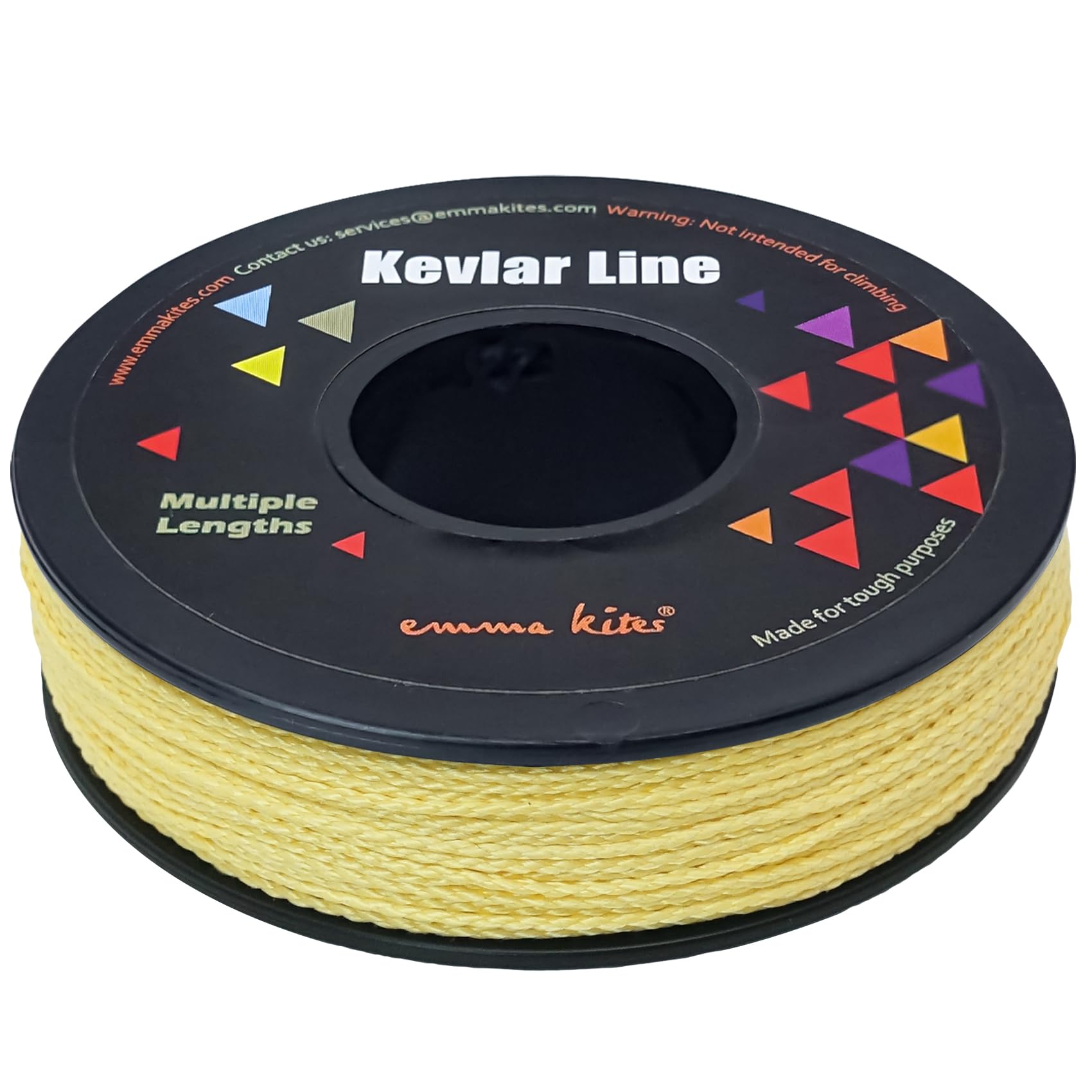 100% Kevlar Braided Utility Cord - Abrasion & Flame Resistant Tactical Paracord for Survival, Fishing, Camping, Model Rockets | Heavy Duty Camping Cordage & Outdoor Gear Accessories