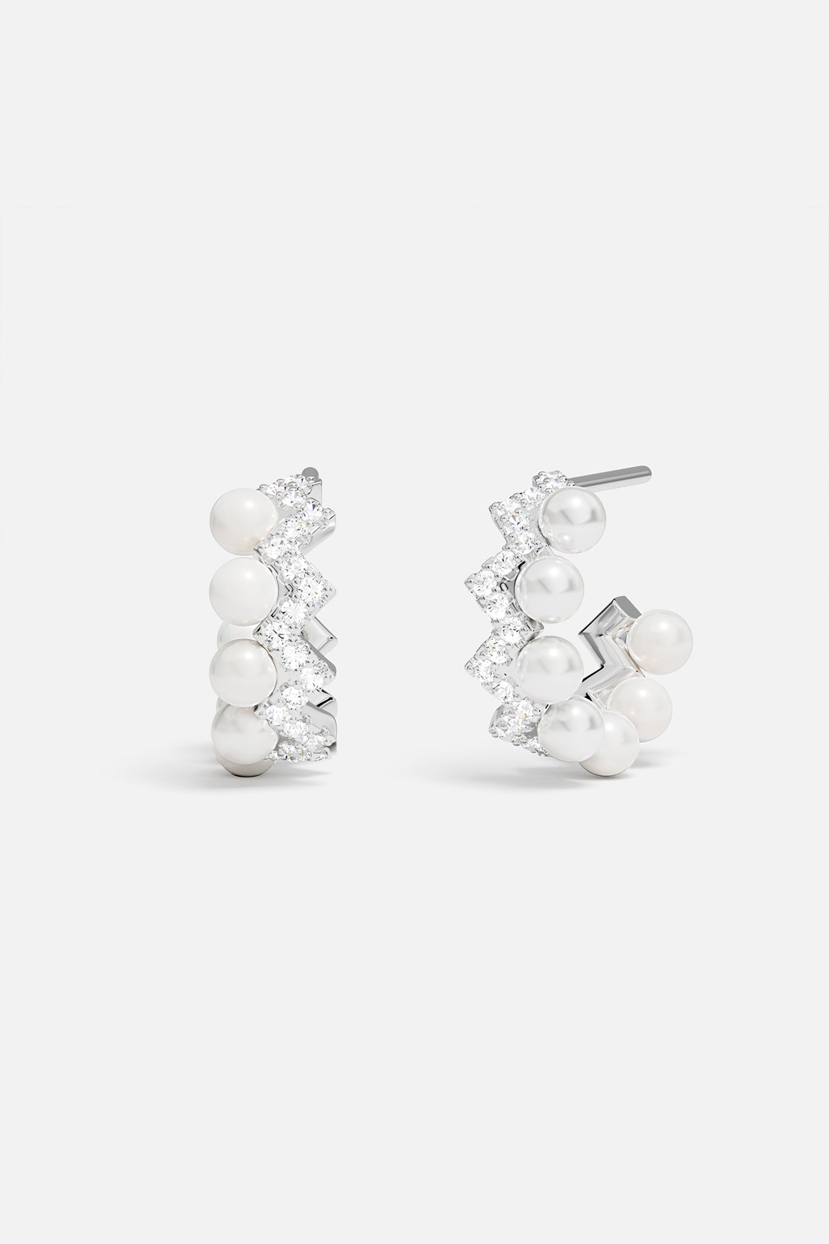 Elegant Up and Down Pearl Earrings for Women - Perfect for Weddings, Parties & Everyday Wear