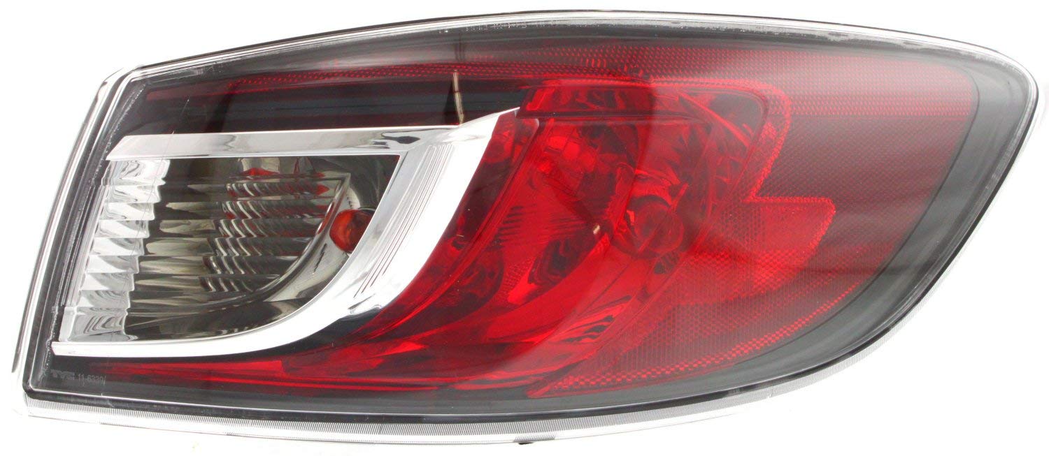 Evan Fischer Driver & Passenger Side Outer Tail Light Compatible with 2010-2013 Mazda 3 - MA2801144, MA2800144 - Perfect for Night Driving & Enhanced Vehicle Safety
