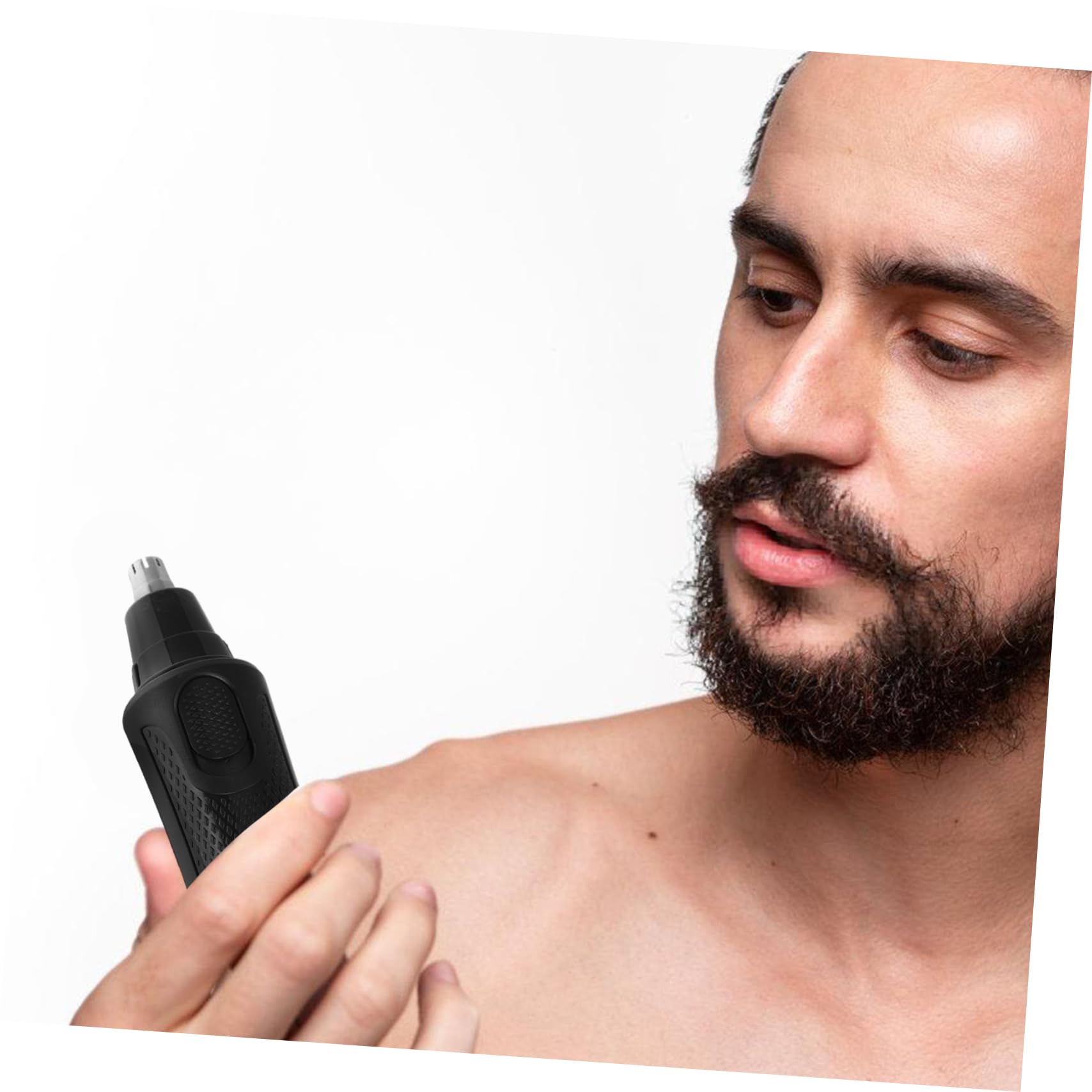 FOMIYES Electric Nose Hair Trimmer for Men - Rechargeable Stainless Steel Facial Grooming Tool with ABS Body, Mustache & Beard Trimmer - Perfect for Travel, Home & Professional Grooming Kits