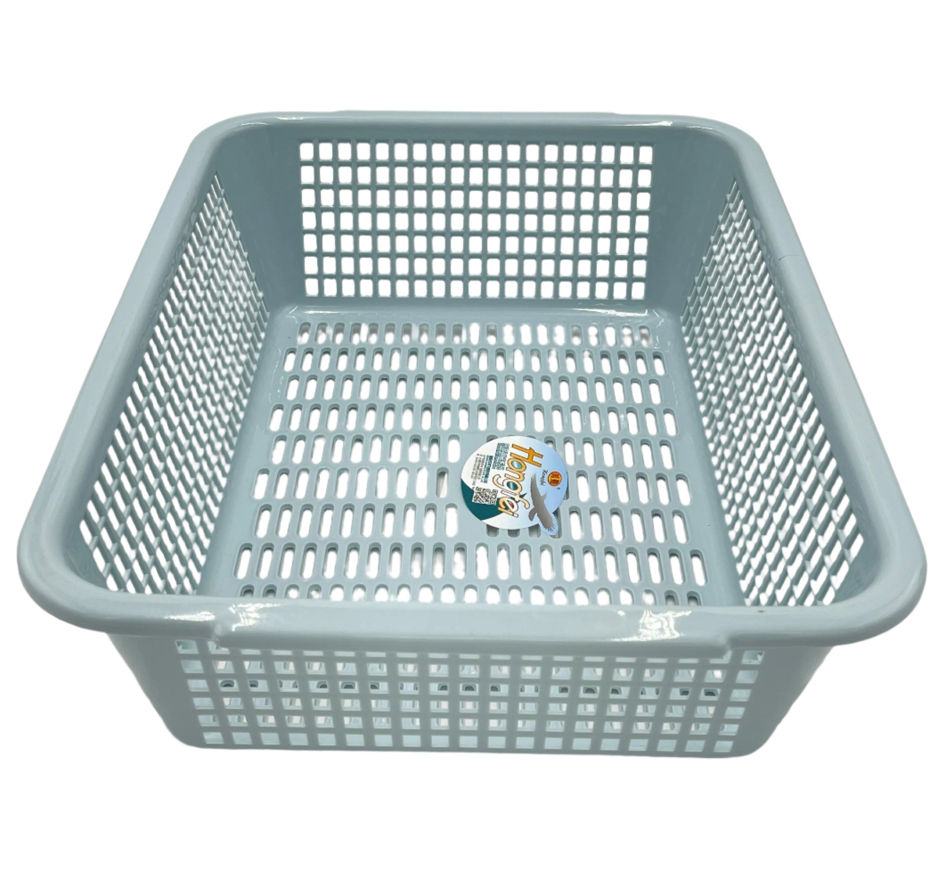 Extra Large Plastic Storage Basket 17.75x13.5x5.5 Inches - Durable Organizer for Home, Office, Kids Room & Laundry - Perfect for Toys, Books, Clothes & Household Items