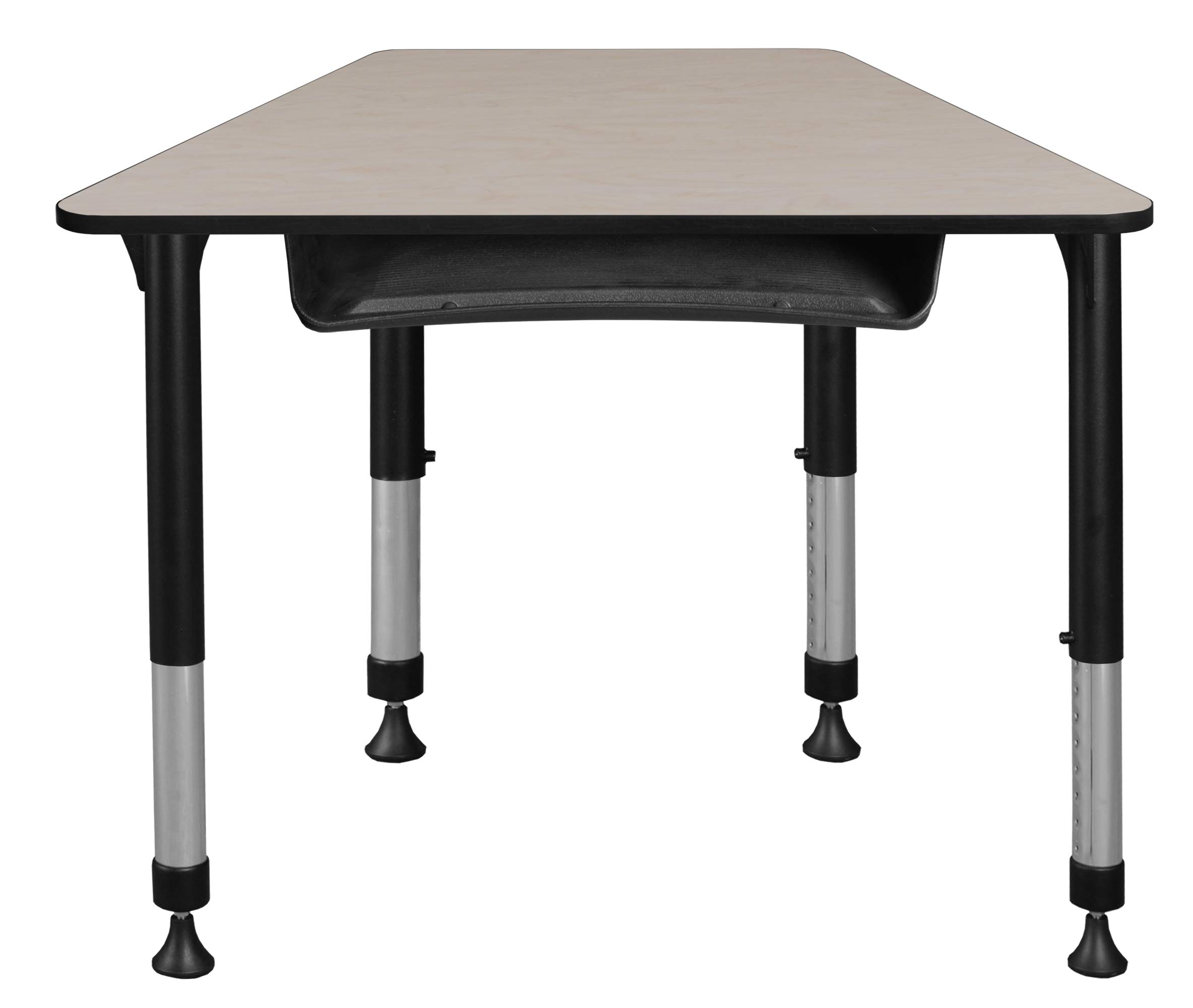Regency Height Adjustable Trapezoid School Desk with Storage - 36
