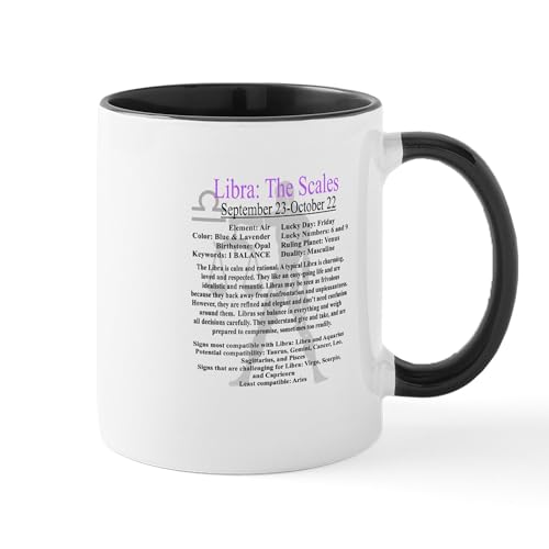 White/Black Inside - Libra Traits Mugs