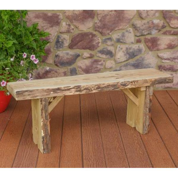 Wildwood Bench by A L Furniture - Rustic Wooden Entryway Bench for Hallway, Bedroom, or Outdoor Patio Seating