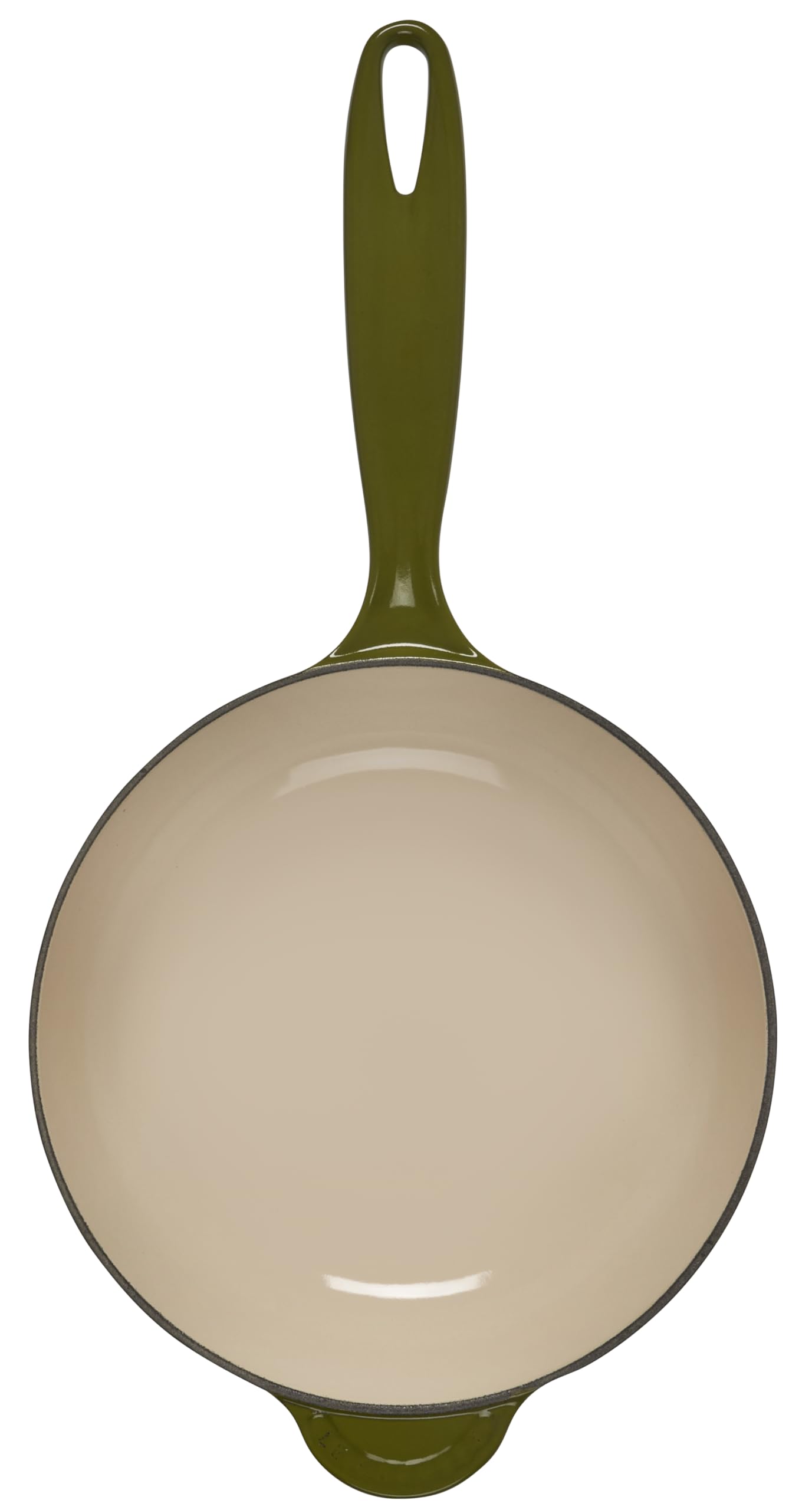 Le Creuset Olive Branch 2.25 Qt Cast Iron Round Saucier Pan - Traditional French Oven for Braising, Simmering & Serving - Perfect for Home Cooking & Gourmet Recipes