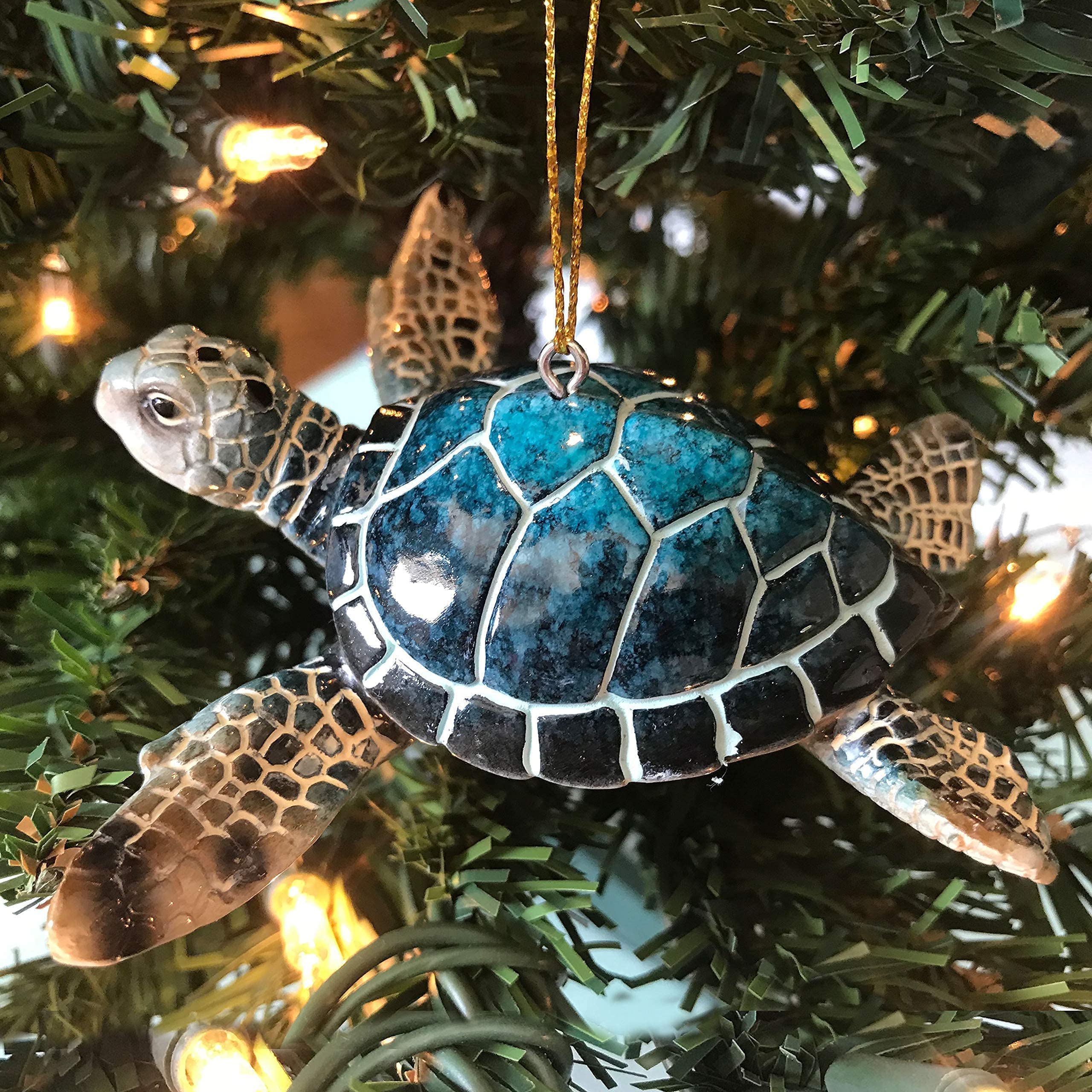 5-Piece Hand-Painted Ocean Animal Christmas Ornaments Set - Perfect for Tree Decor, Bathroom Wall Hanging, Stocking Stuffers, Scuba Diving Enthusiasts & Ocean Theme Lovers - Ideal for Holiday Decorations, Gift Giving & Underwater Themed Parties