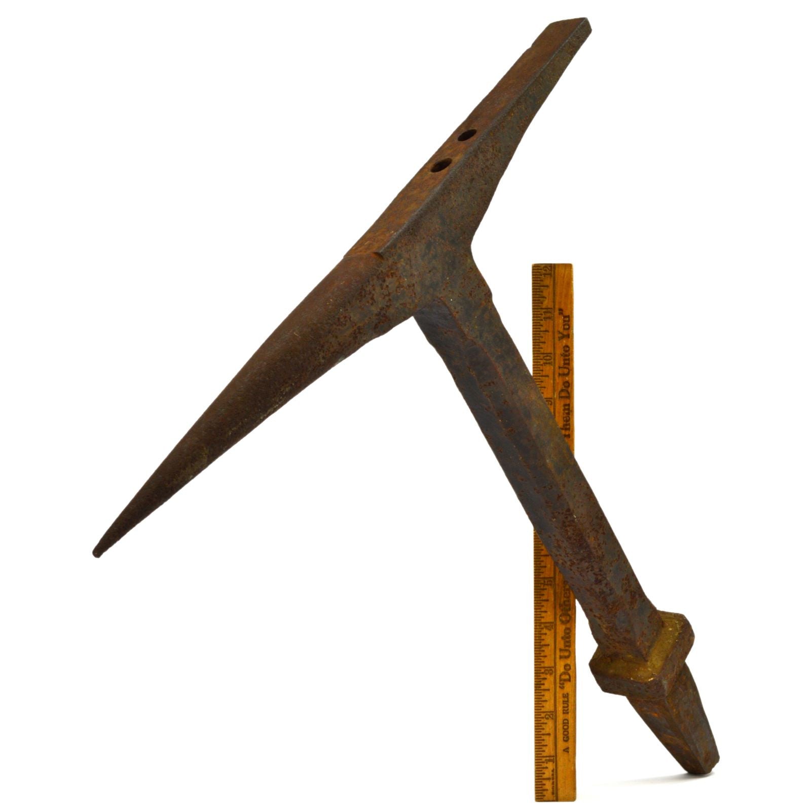 Vintage 19th Century Cooper's Stake Anvil - Hand-Forged Iron Blacksmith & Tinsmith Tool for Metalworking, Knife Making & DIY Crafting - Perfect for Historical Reenactments & Workshop Projects