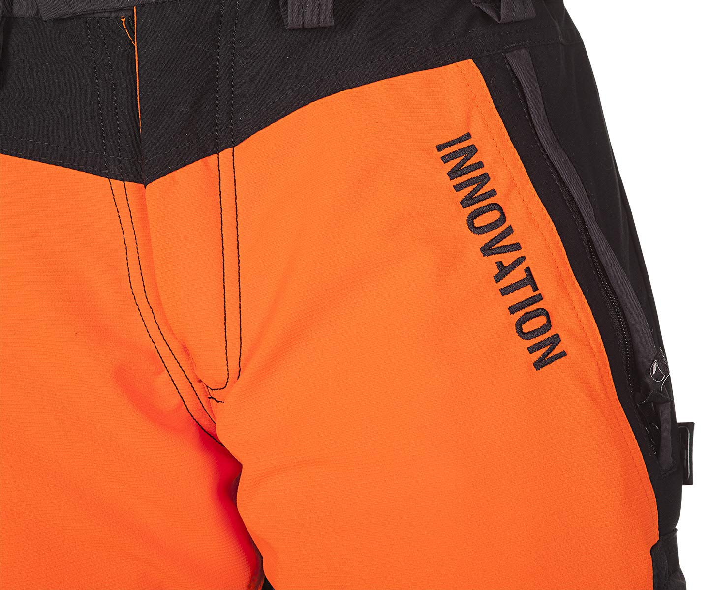 Canopy W-AIR Hi-Vis Chainsaw Pants for Men - Small Size, Orange Safety Work Pants with Reflective Strips for Forestry & Tree Cutting Professionals