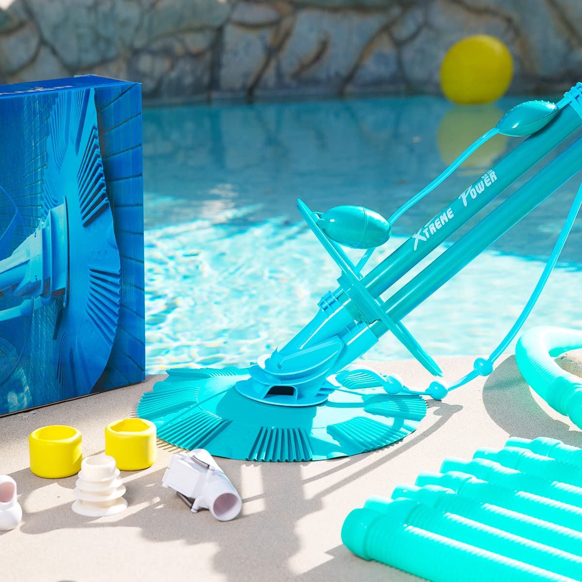 XtremepowerUS Premium Automatic Suction Vacuum Pool Cleaner - Wall Climbing Robotic Cleaner for In-Ground Pools with Hose Set | Efficient Pool Maintenance for Backyard, Residential & Commercial Use