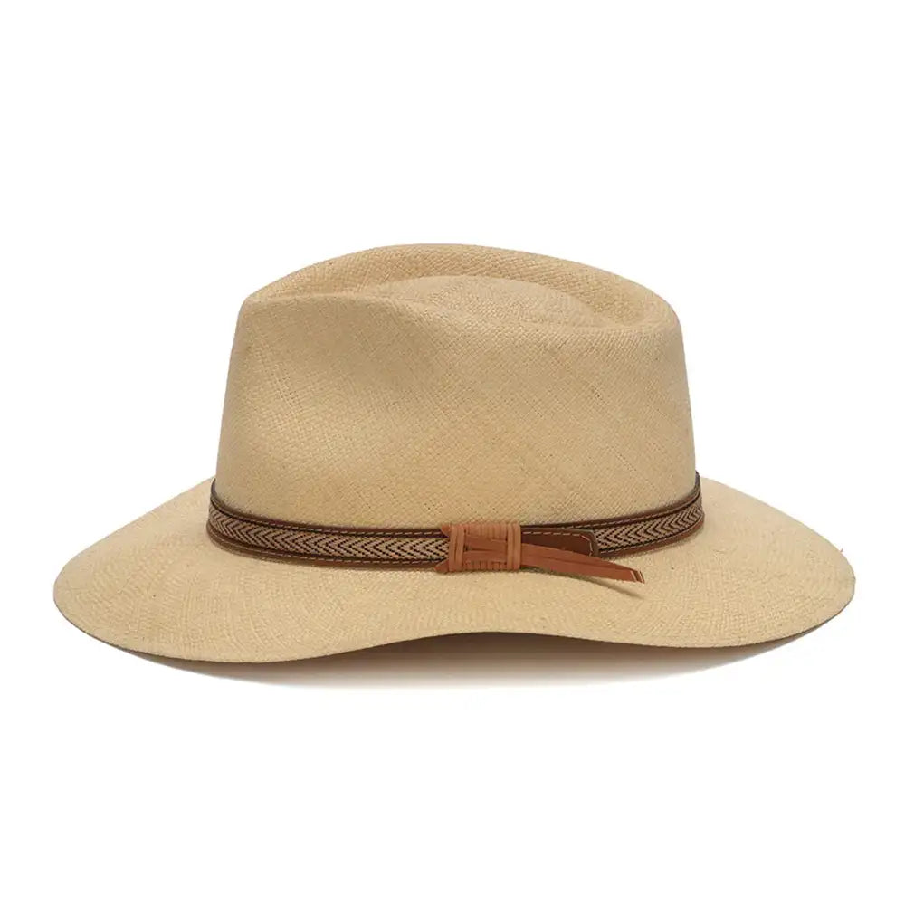 California Hats Boston Panama Straw Outback Fedora Hat for Men & Women - Summer Beach, Travel, Outdoor Sun Protection Accessories