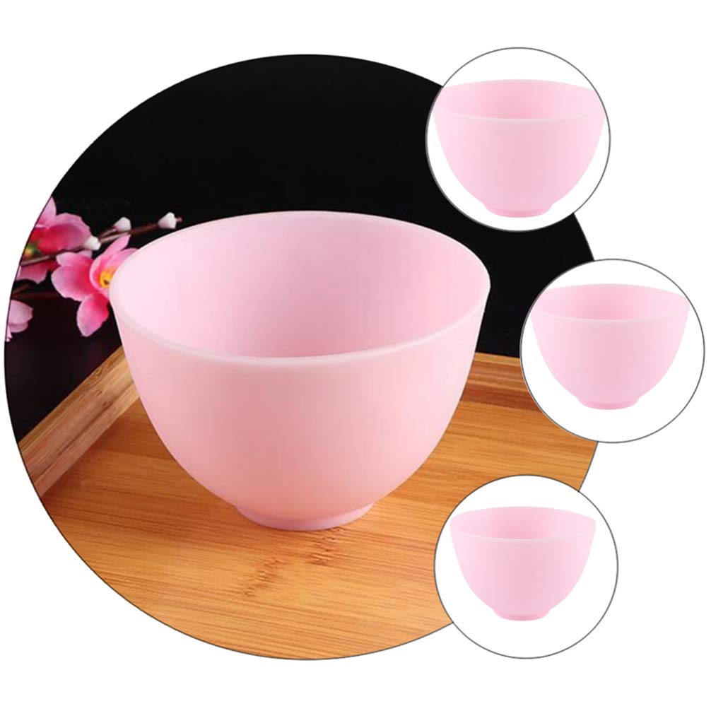 3Pcs Pink Silicone Facial Mixing Bowls for DIY Skincare, Makeup & Beauty Treatments – Perfect for Home Spa, Facial Masks & Cosmetic Mixing