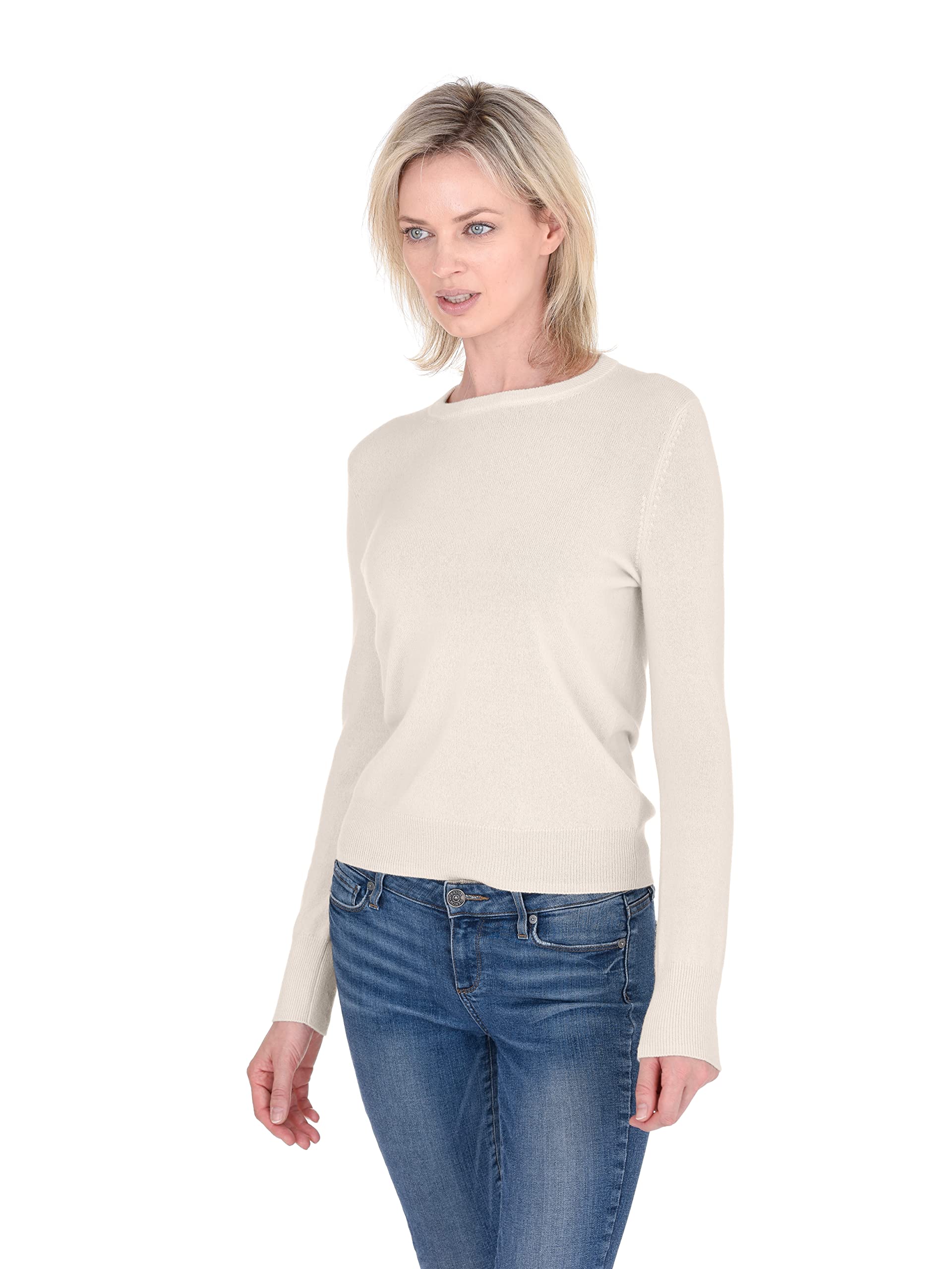 Luxury 100% Pure Cashmere Women's Sweater - Soft Crewneck Long Sleeve Pullover for Winter | Cozy Office Wear & Casual Outfits
