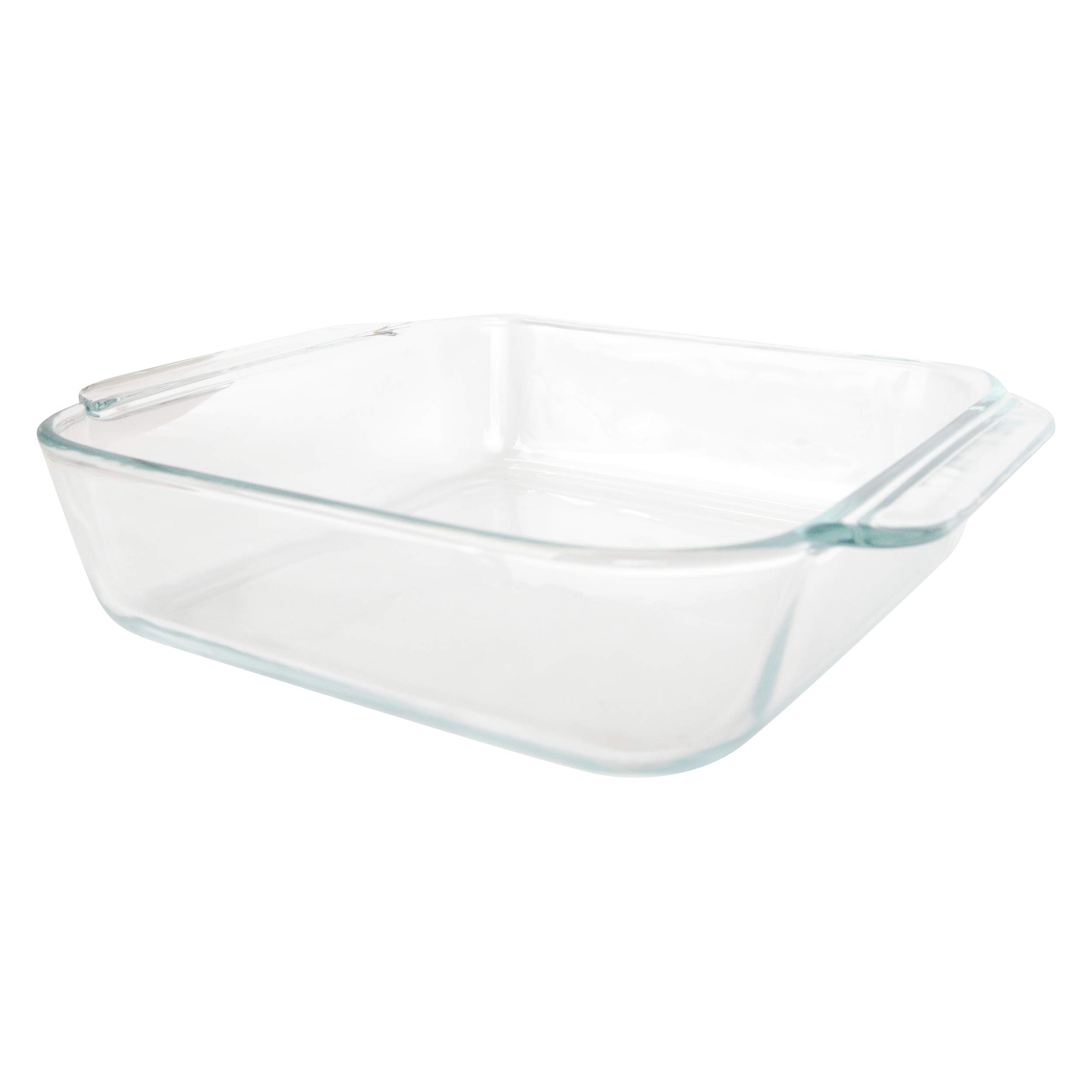 Pyrex 4-Piece Set of 222 Square Glass Baking Dishes with 4 Blue Lids - Oven Safe, Microwave Safe, Made in USA - Perfect for Casseroles, Brownies, and Meal Prep