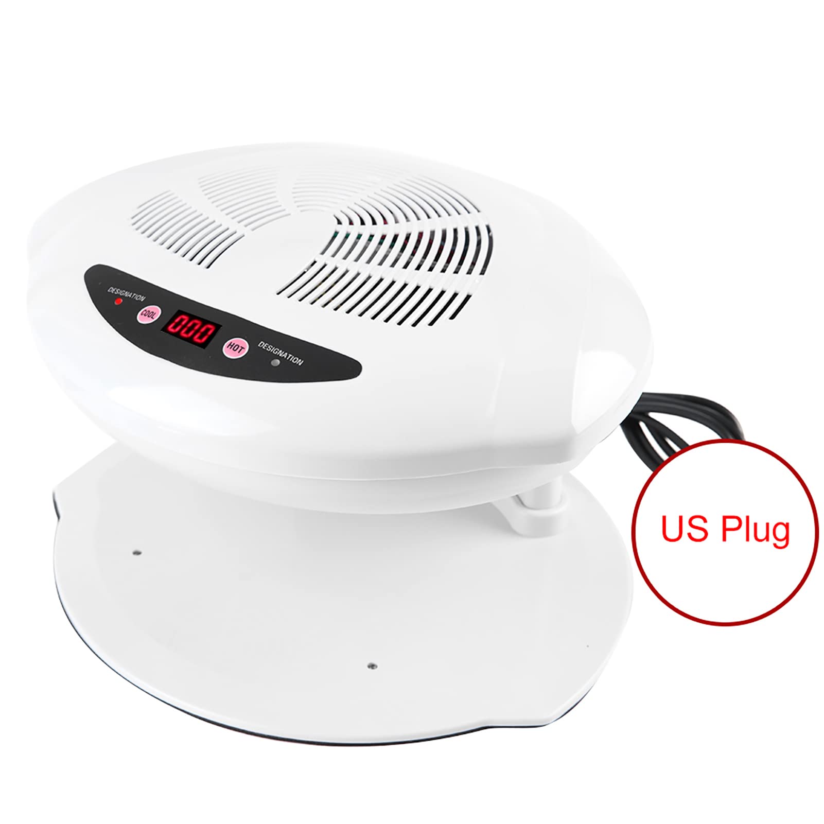 ANGGREK Professional Nail Dryer Fan - Fast Drying Hot & Cold Air Nail Polish Dryer for Manicures, White (US Plug) | Perfect for Home Salons, Nail Art Studios & Quick Polish Drying