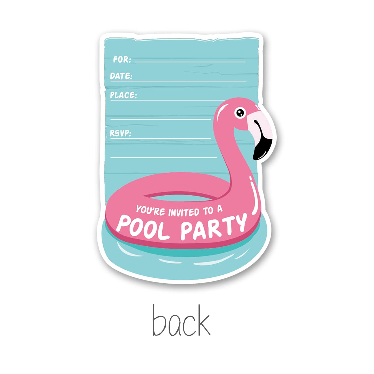 20-Pack Flamingo Pool Party Invitations with Envelopes - Double-Sided Swimming Pool Themed Birthday & Baby Shower Invites - Perfect for Summer Parties, Beach Events & Tropical Celebrations